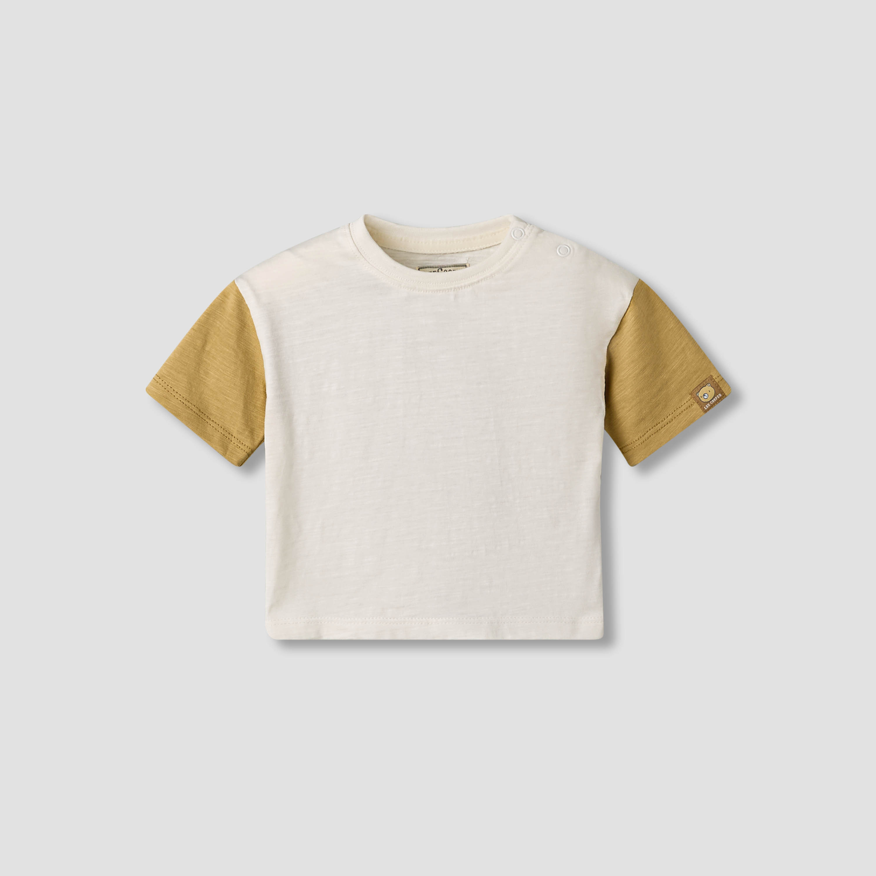 Lee Cooper Crew Neck Short Sleeve T-shirt and Dungaree Set with Button Closure-baby-boys-clothing-setsandcoords-image-5