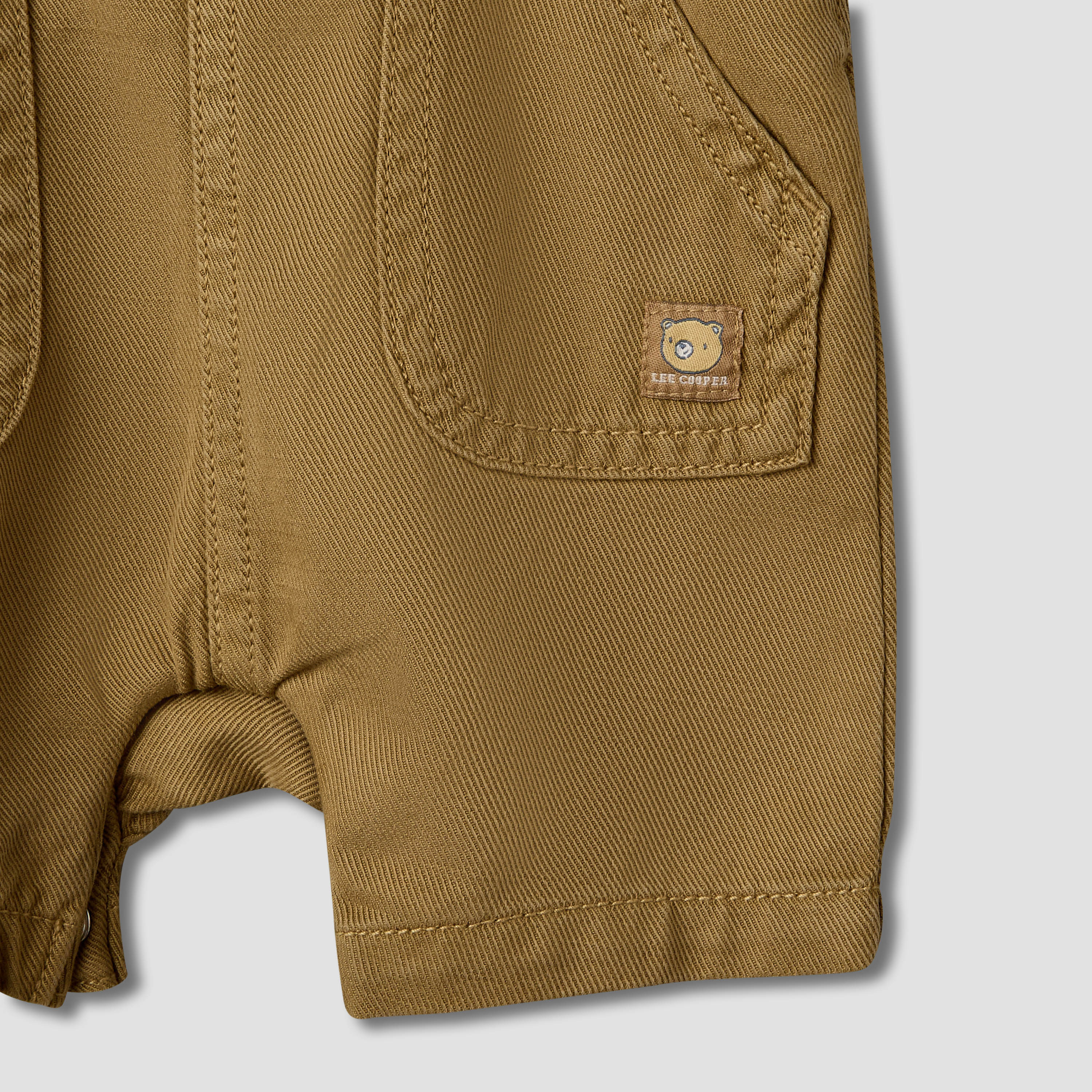 Lee Cooper Crew Neck Short Sleeve T-shirt and Dungaree Set with Button Closure-baby-boys-clothing-setsandcoords-image-7