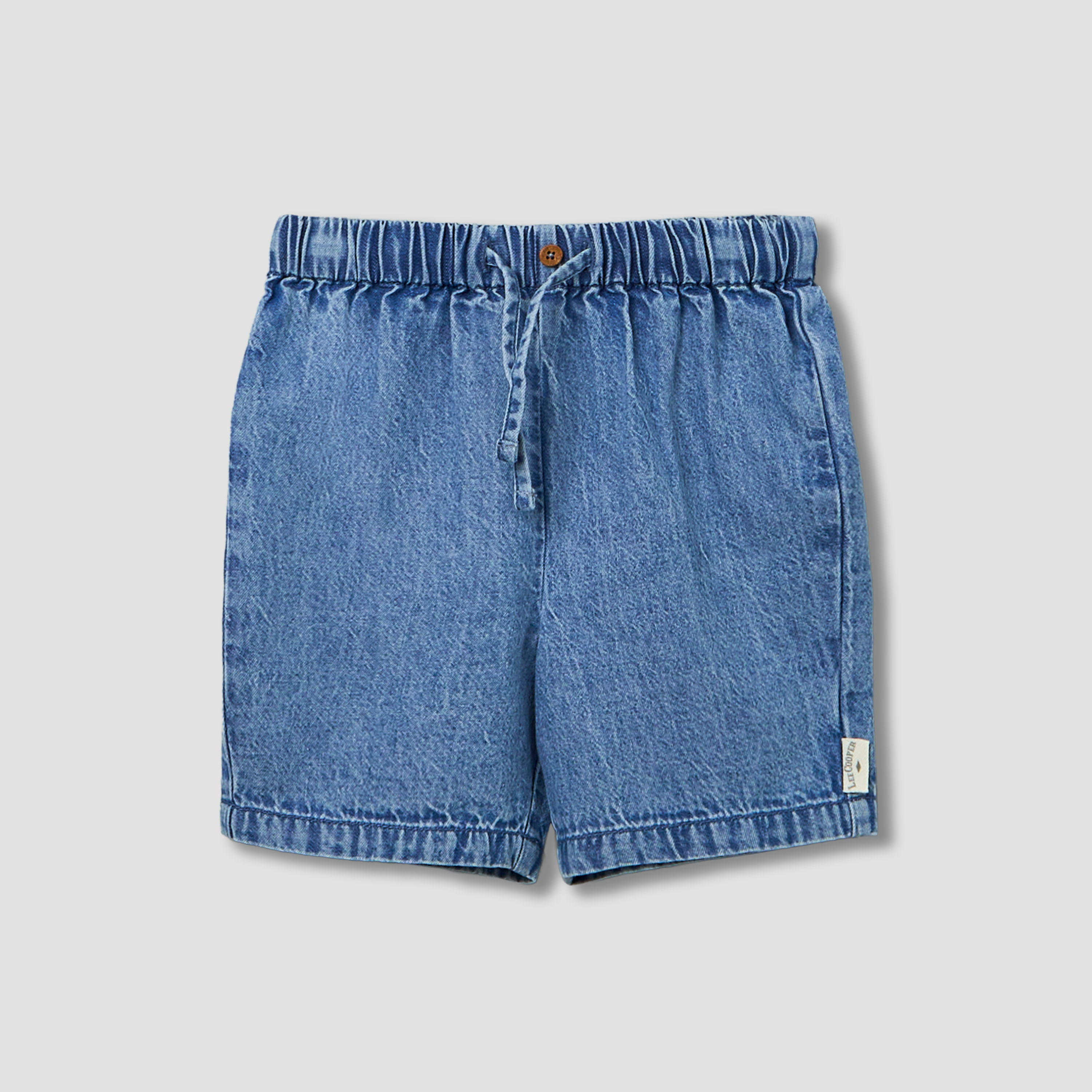 Lee Cooper Collared Short Sleeves Denim Shirt and Shorts Set-baby-boys-clothing-setsandcoords-image-4