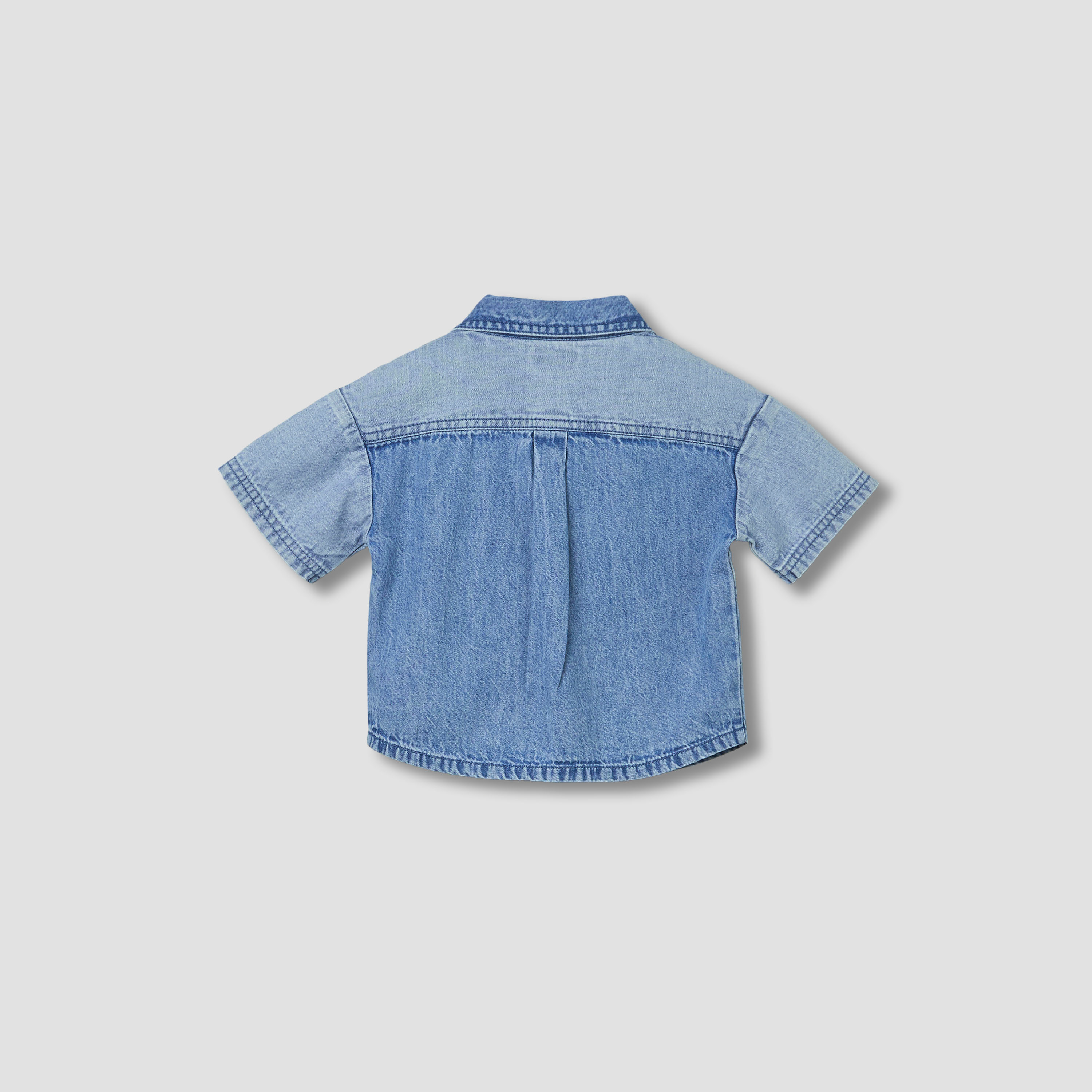 Lee Cooper Collared Short Sleeves Denim Shirt and Shorts Set-baby-boys-clothing-setsandcoords-image-5