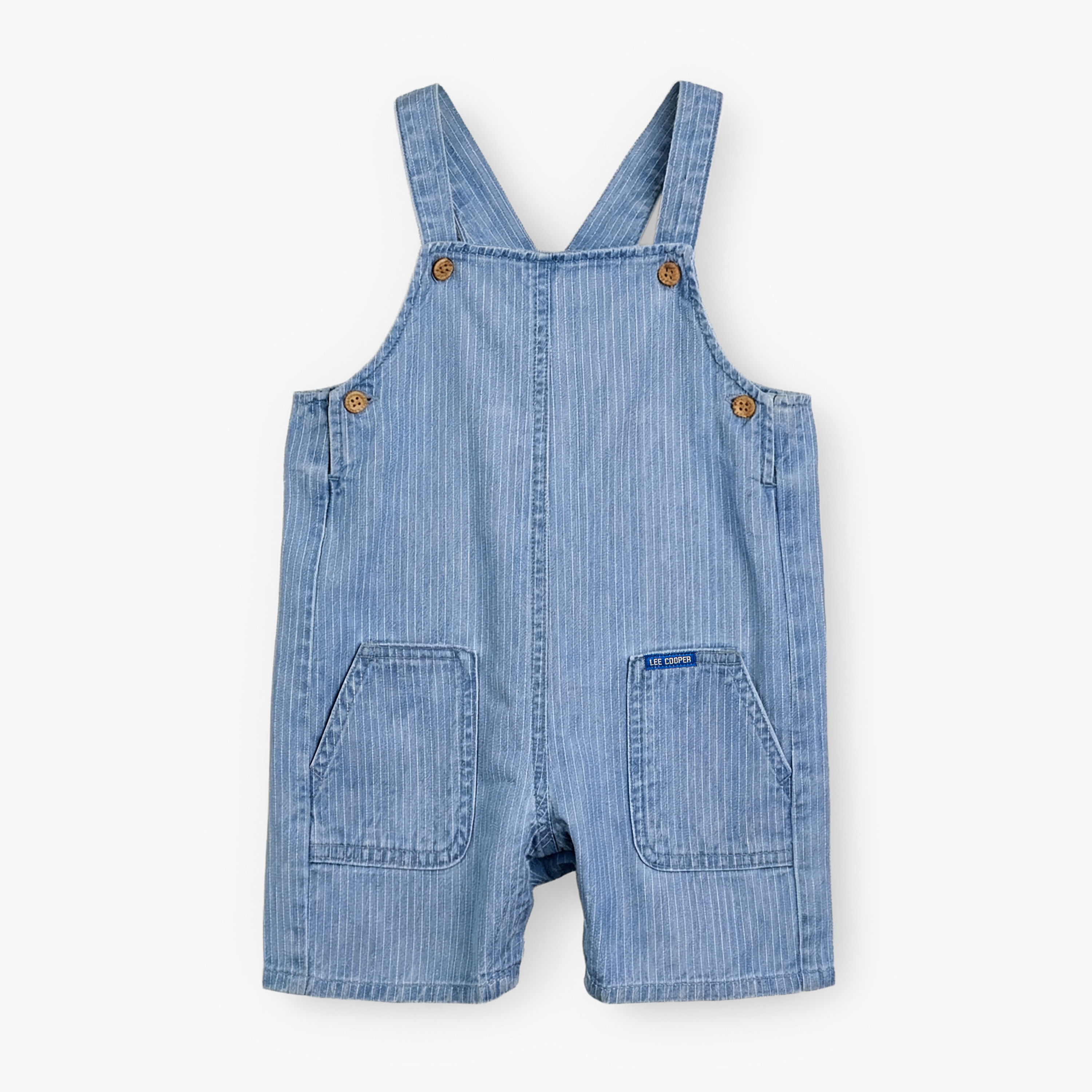 Lee Cooper Round Neck Short Sleeve T-shirt and Dungaree Set with Button Closure-baby-boys-clothing-setsandcoords-image-3