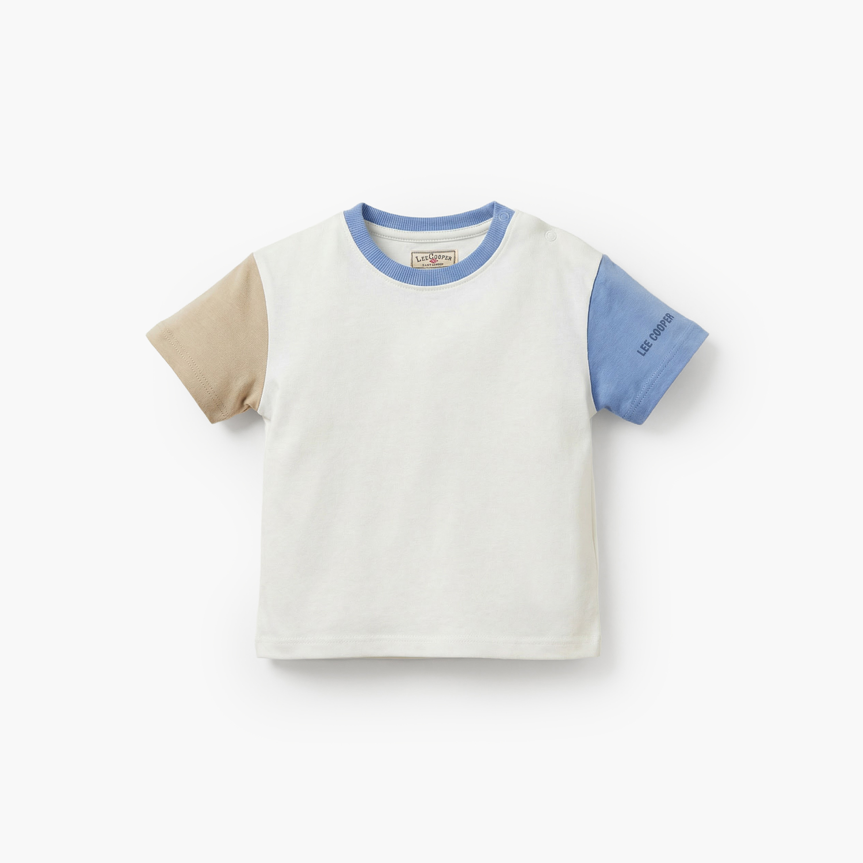Lee Cooper Round Neck Short Sleeve T-shirt and Dungaree Set with Button Closure-baby-boys-clothing-setsandcoords-image-4