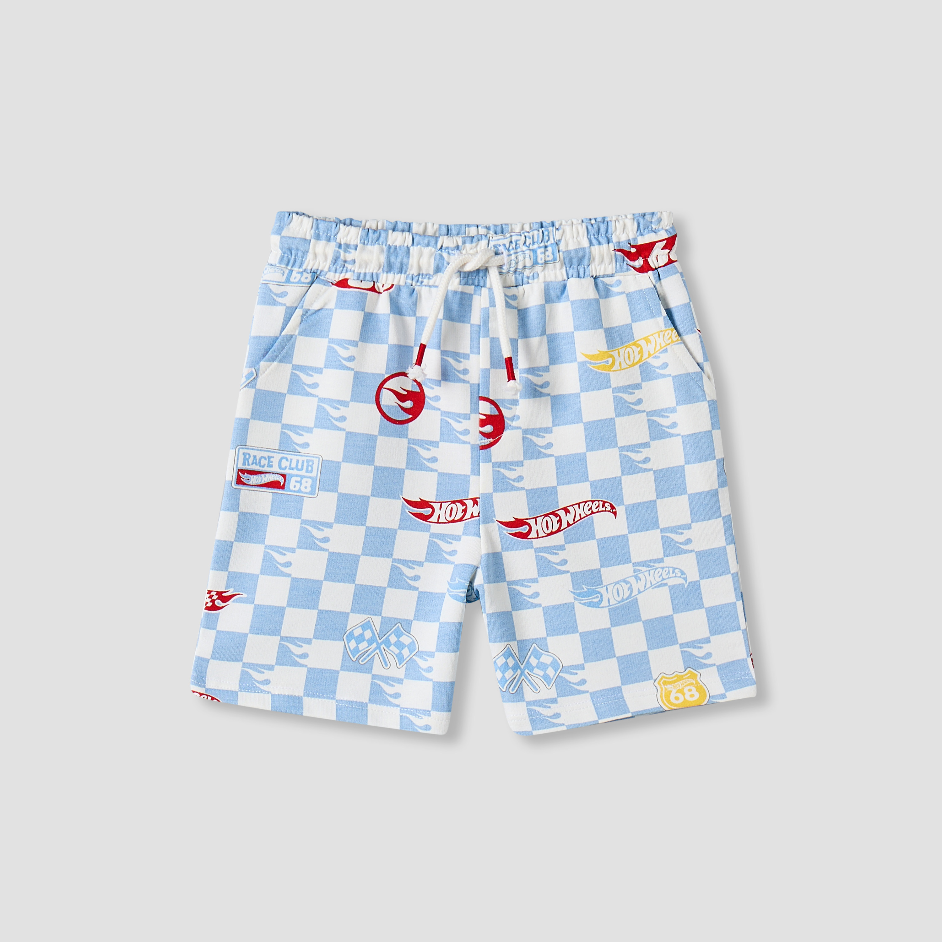 Crew Neck T-shirt and Shorts Set with Hot Wheels Print-baby-boys-clothing-setsandcoords-image-4