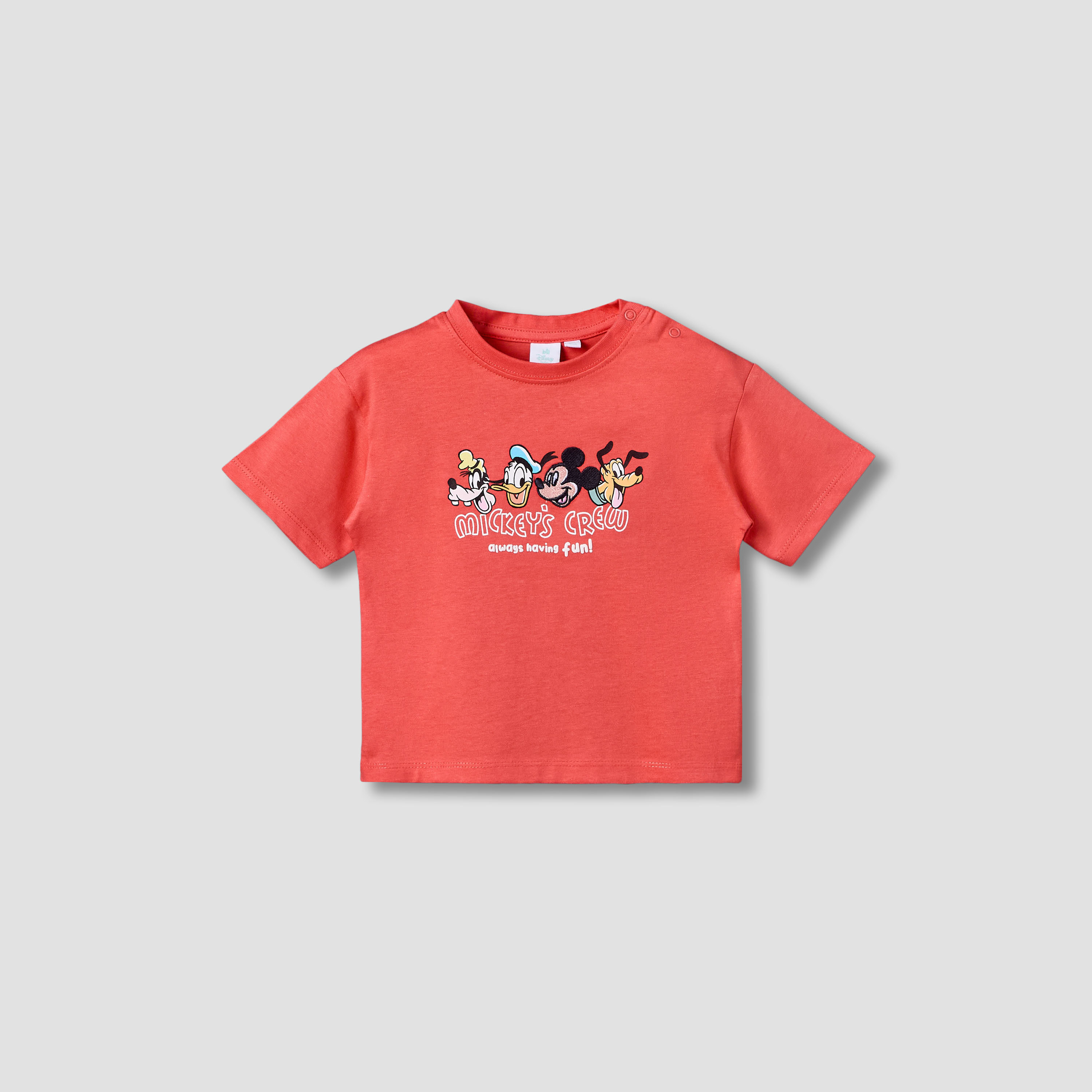 Disney Round Neck Short Sleeves T-shirt with Mickey Mouse and Friends Print-baby-boys-clothing-tshirtsandpolos-image-2