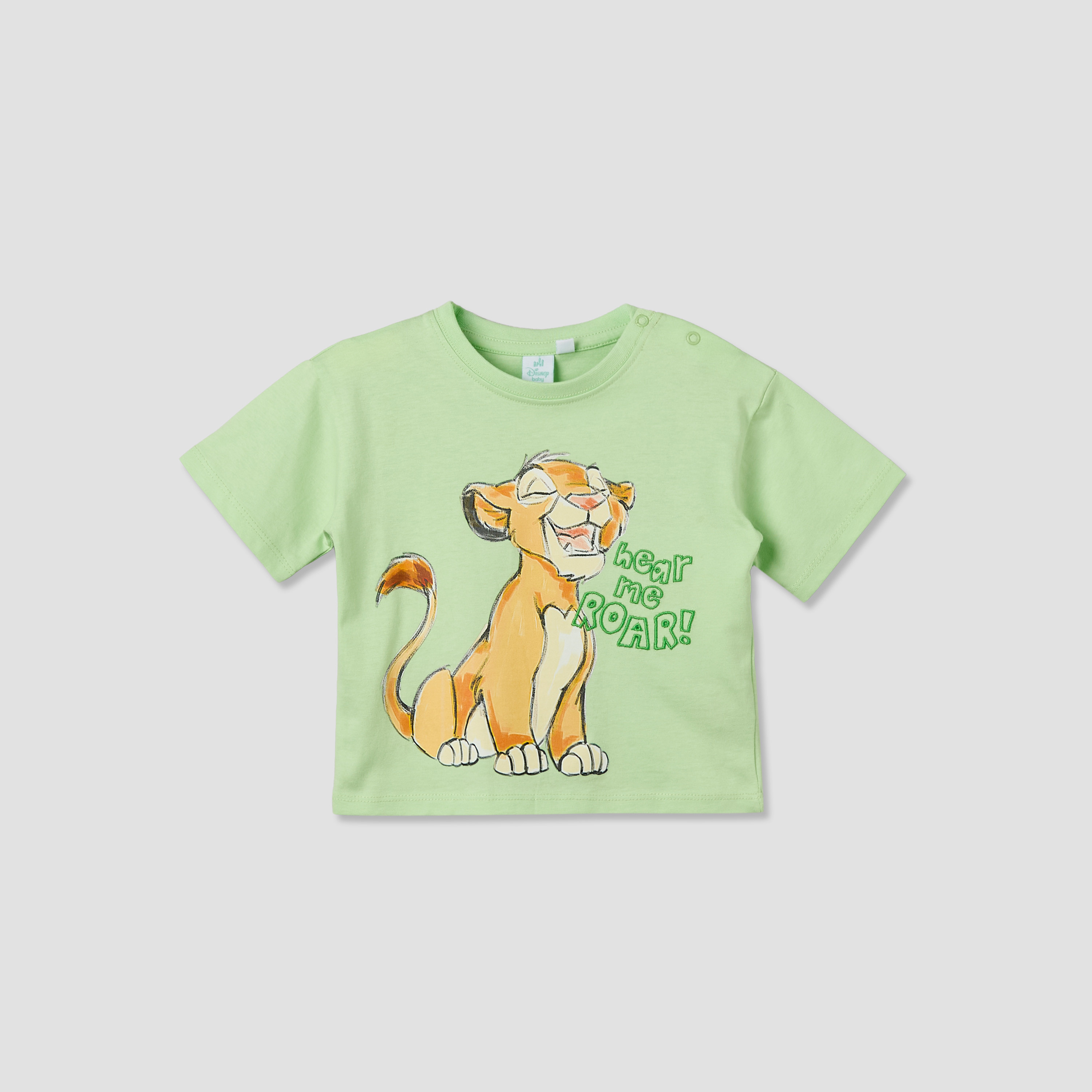 Disney Crew Neck Short Sleeve T-shirt with Simba Print-baby-boys-clothing-tshirtsandpolos-image-2