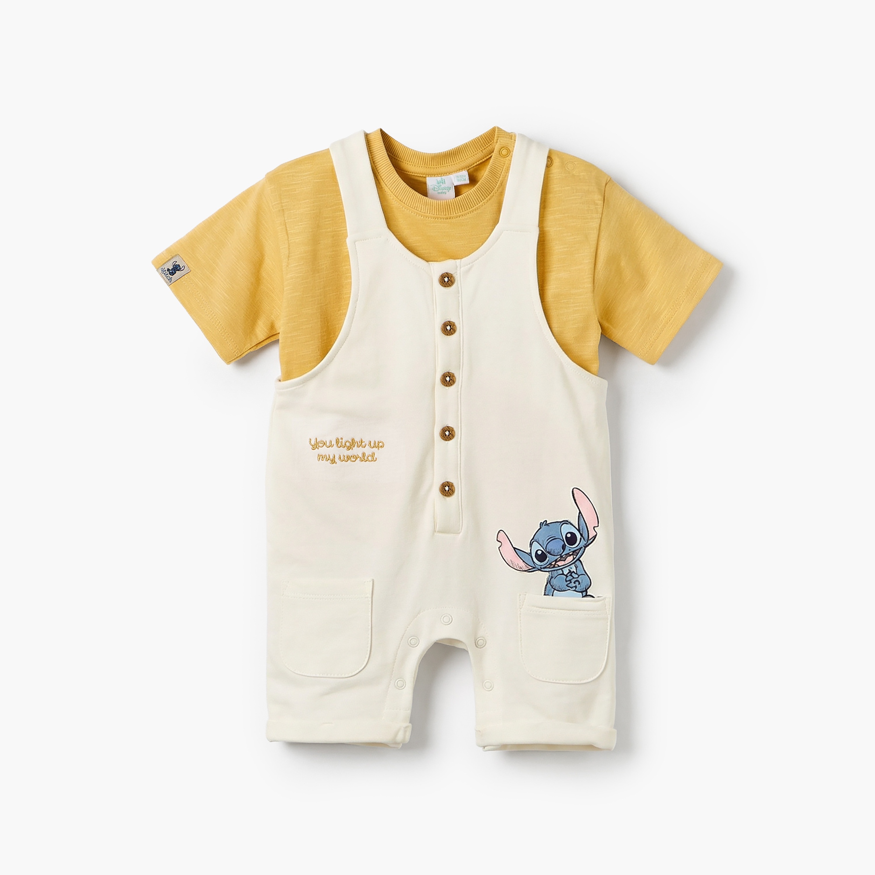 طقم دونغري بطبعات وتيشيرت بياقة ضيقة وأكمام قصيرة من ديزني-baby-boys-clothing-setsandcoords-image-2