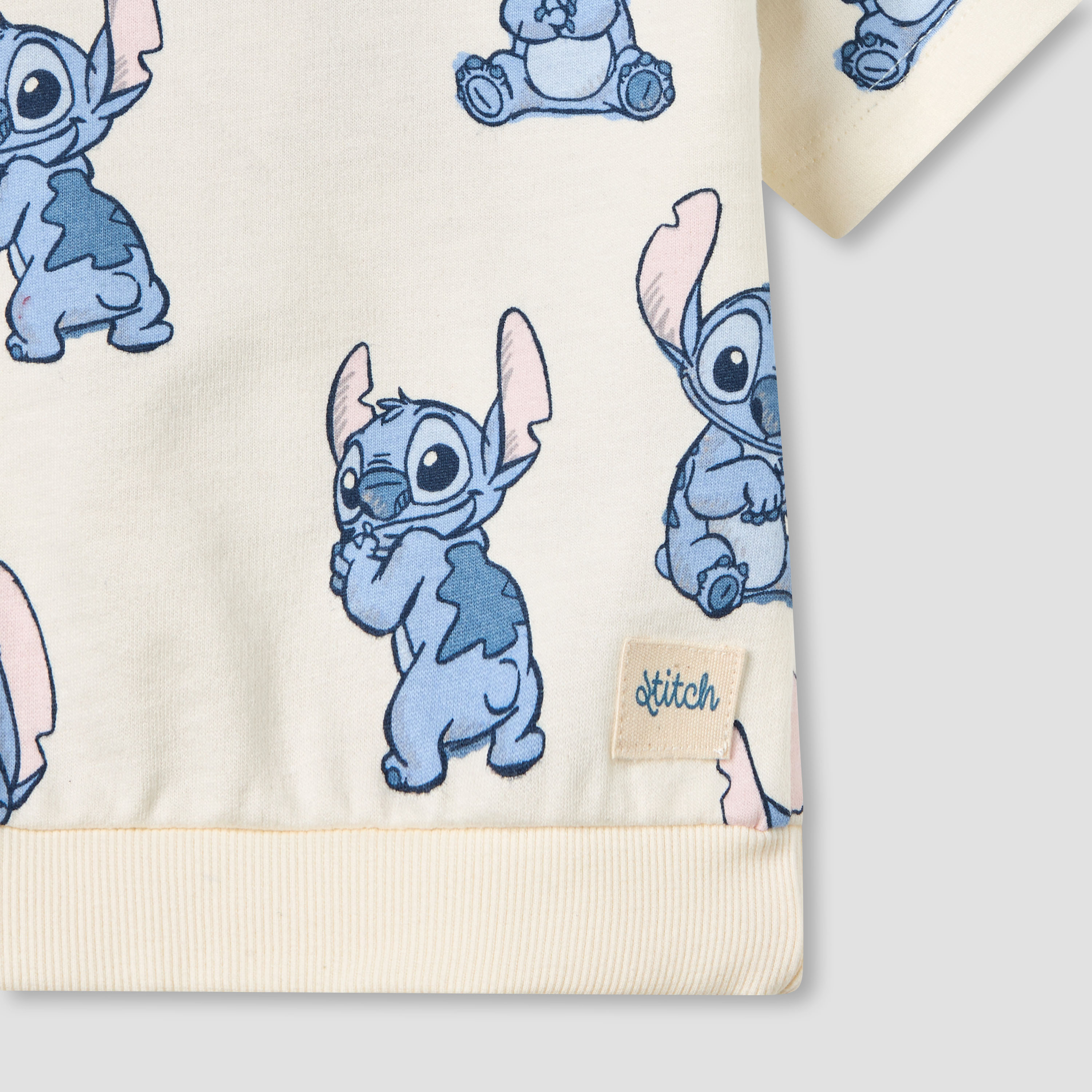 Disney Crew Neck Short Sleeves T-shirt and Shorts Set with Stitch Print-baby-boys-clothing-setsandcoords-image-5