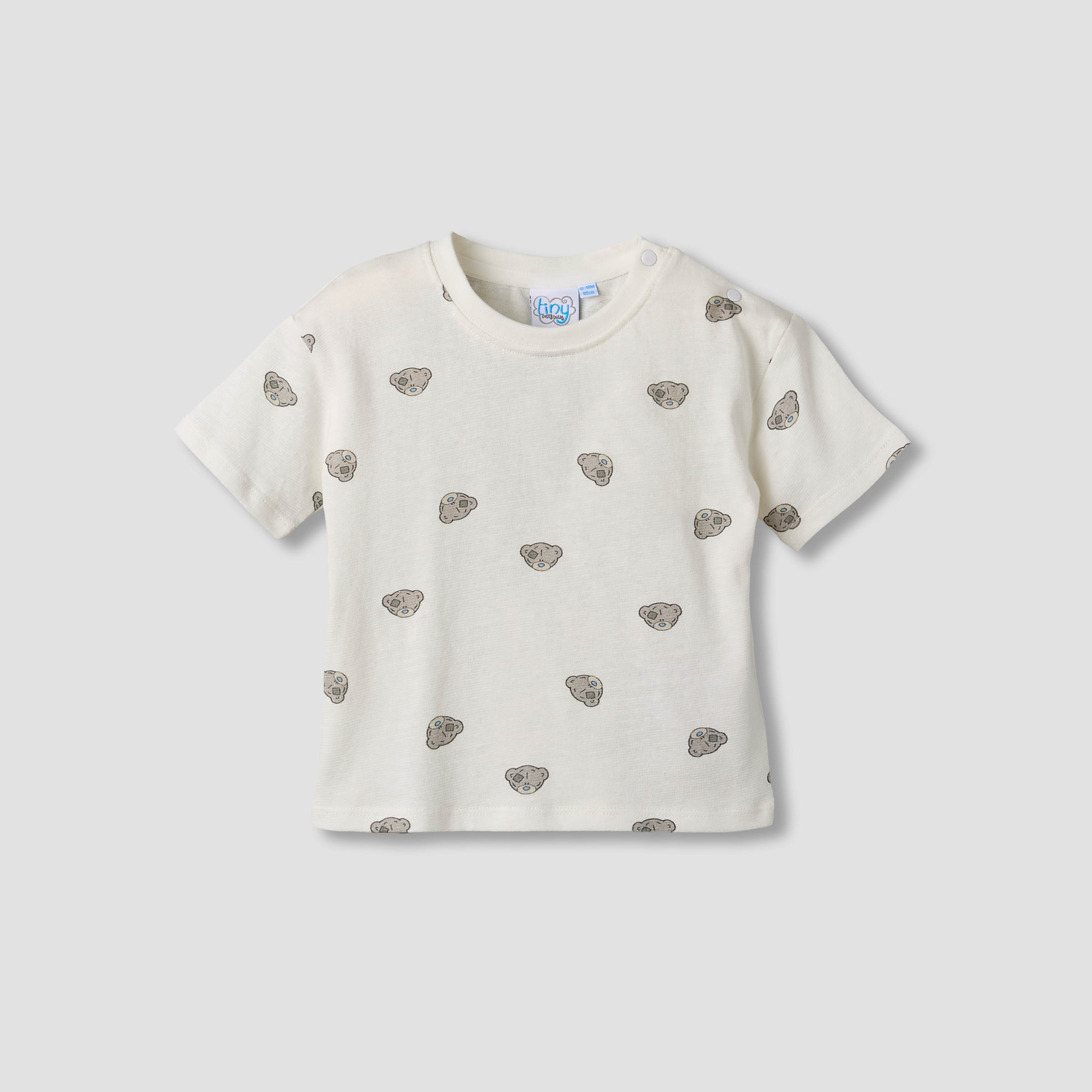 طقم دنغري بزخارف دب وتيشيرت برقبة مستديرة وأكمام قصيرة من كارت بلانش-baby-boys-clothing-setsandcoords-image-4