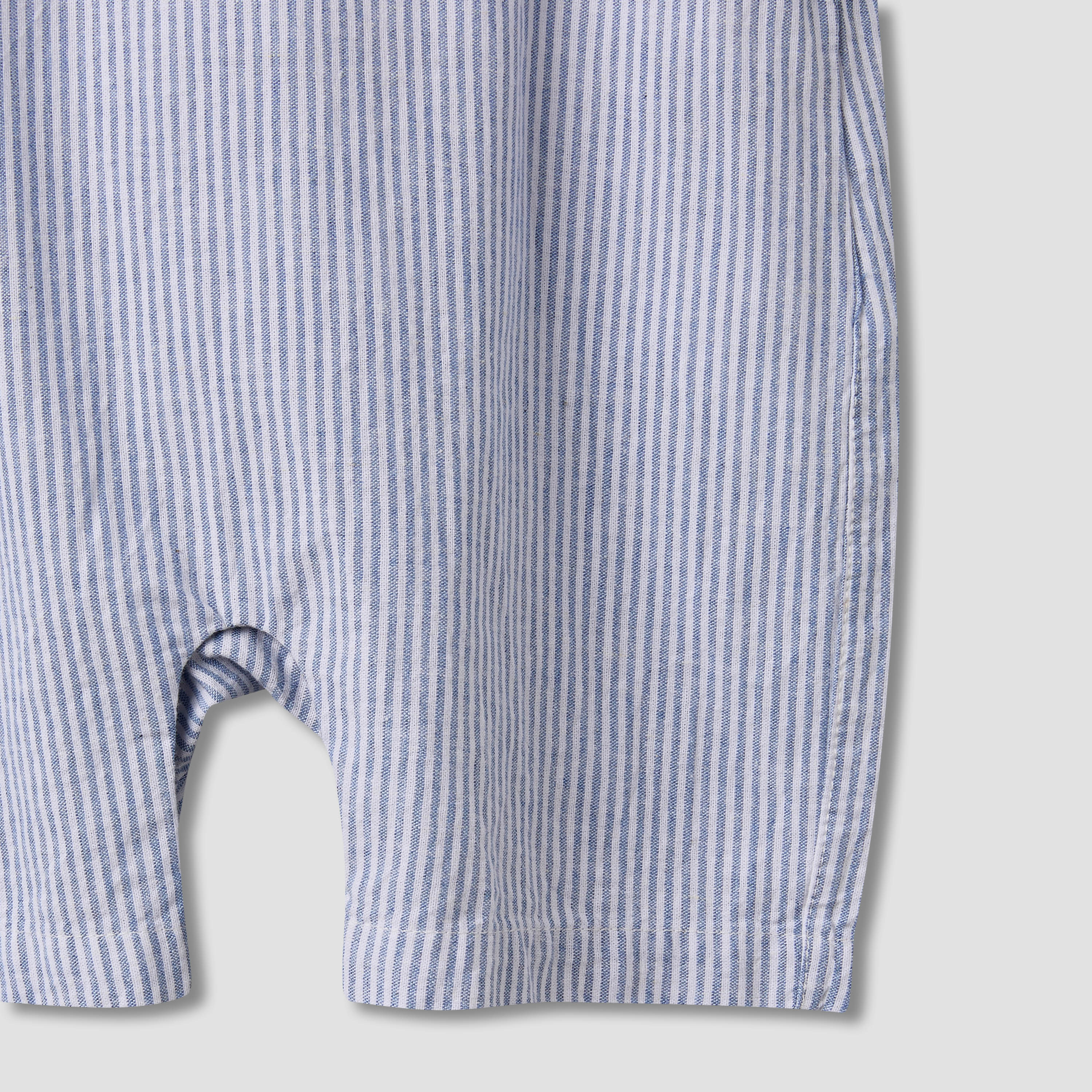 طقم دنغري بتطريز دب وتيشيرت بأكمام قصيرة وياقة بيتر بان من كارت بلانش-baby-boys-clothing-setsandcoords-image-7