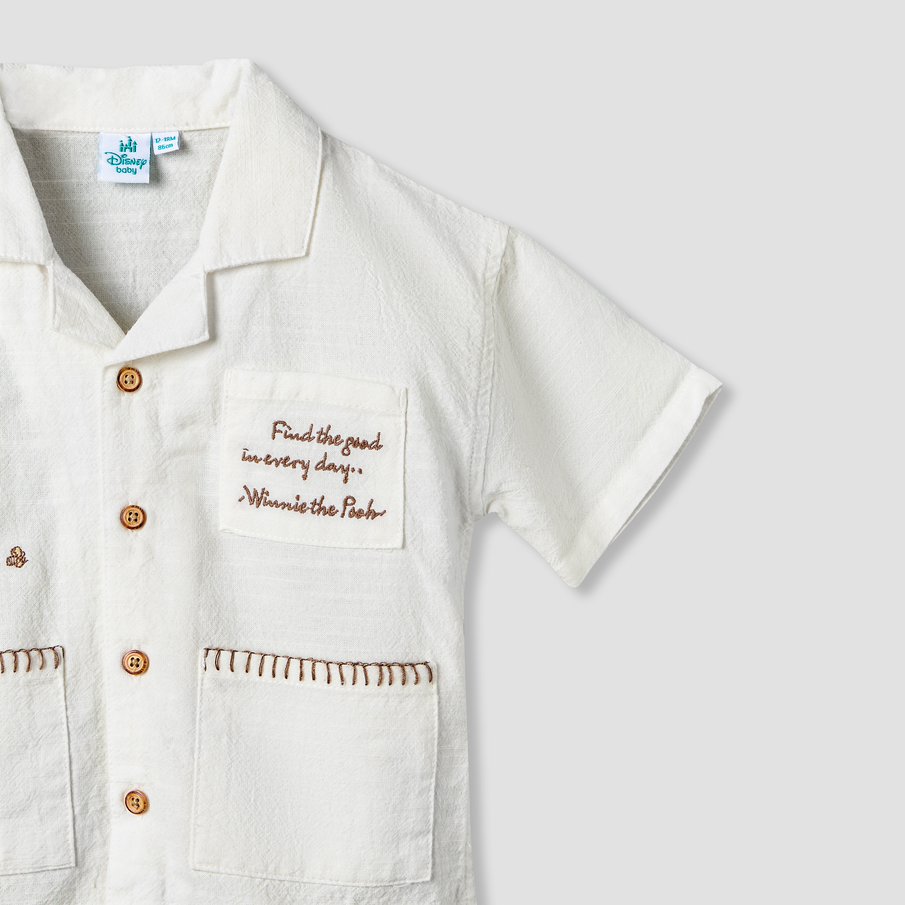 Disney Collared Short Sleeve Shirt and Shorts Set with Winnie the Pooh Print-baby-boys-clothing-setsandcoords-image-7
