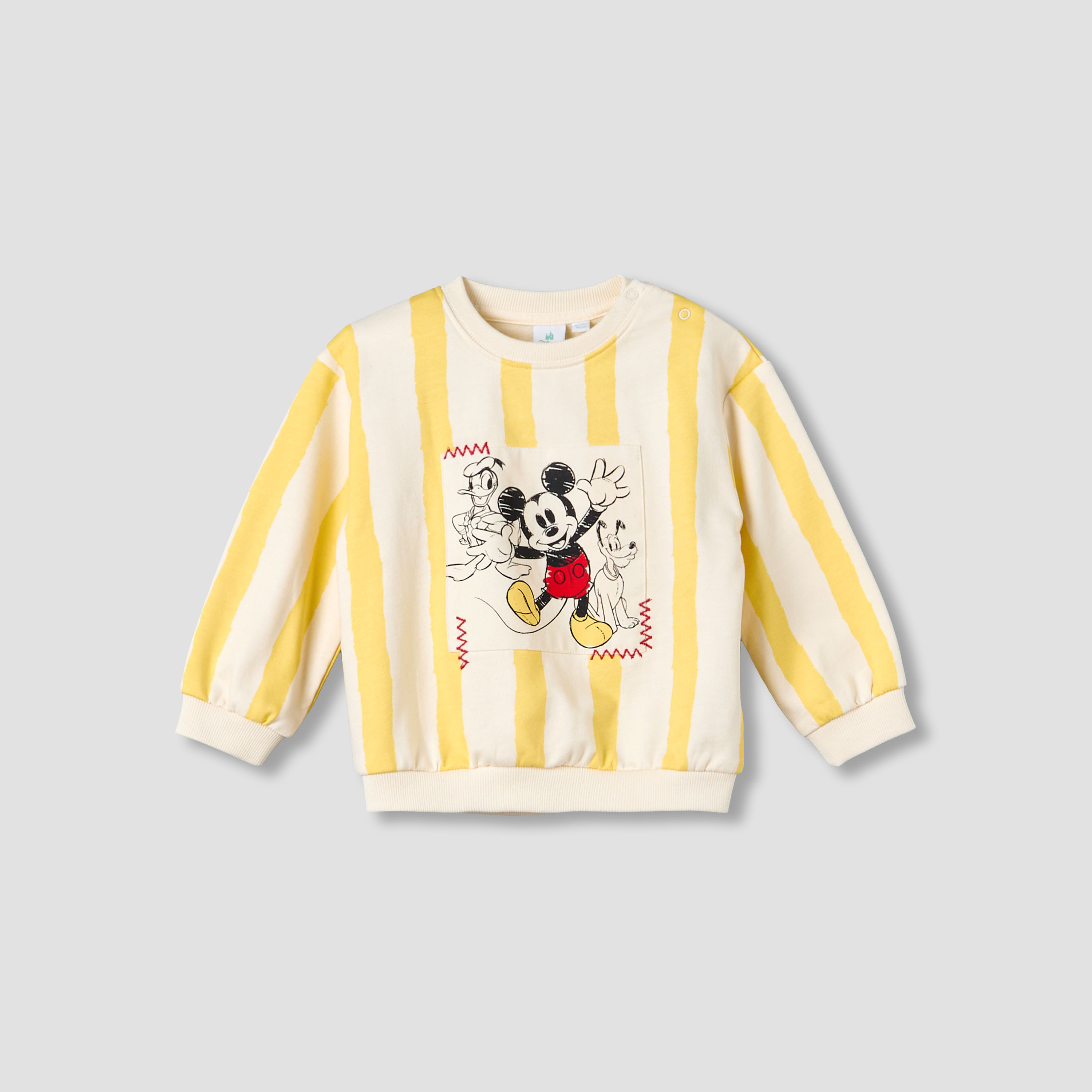 Disney Crew Neck Long Sleeves Sweatshirt and Pants Set with Mickey Mouse Print-baby-boys-clothing-winterwear-setsandcoords-image-3