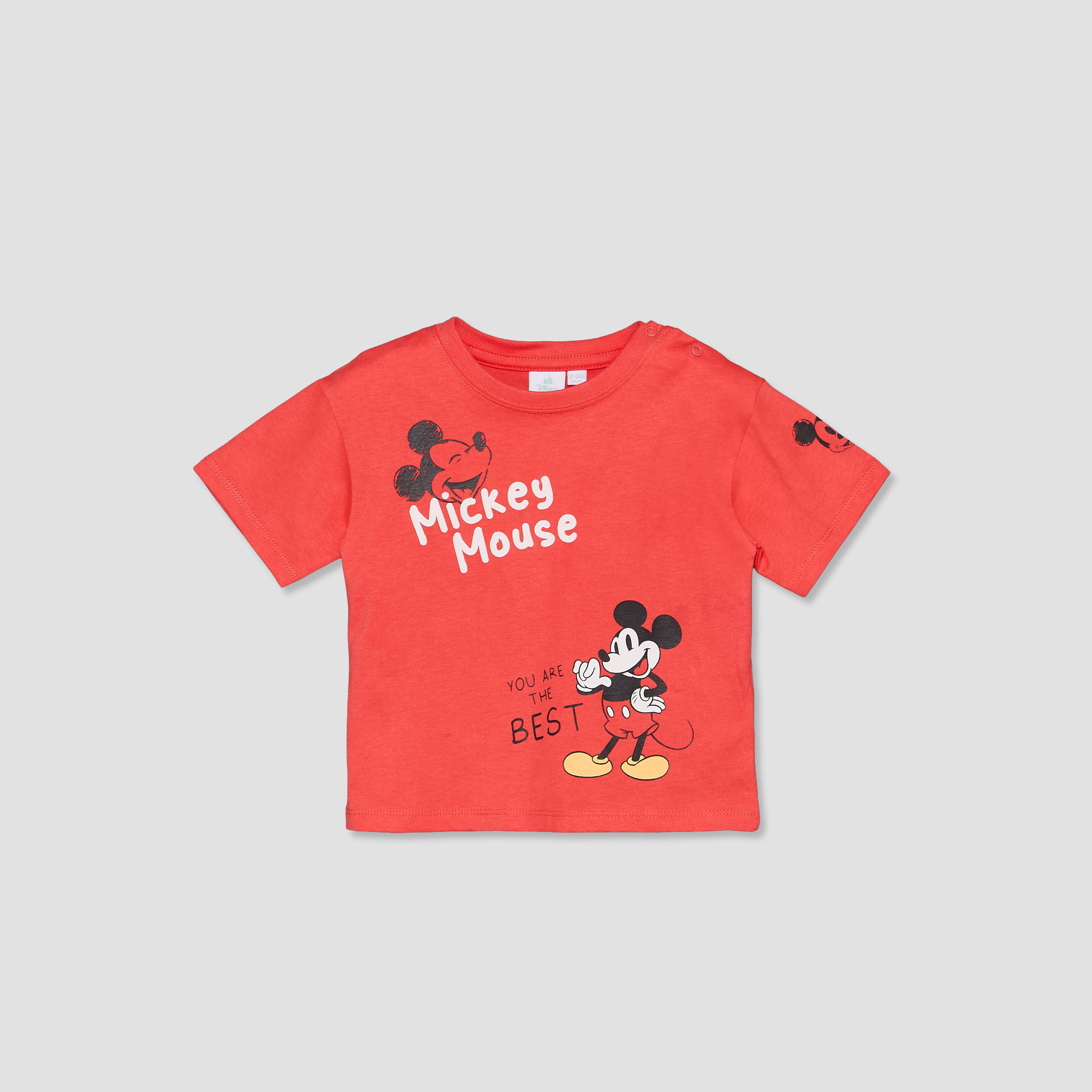Disney Crew Neck Short Sleeves T-shirt and Shorts Set with Mickey Mouse Print-baby-boys-clothing-setsandcoords-image-3