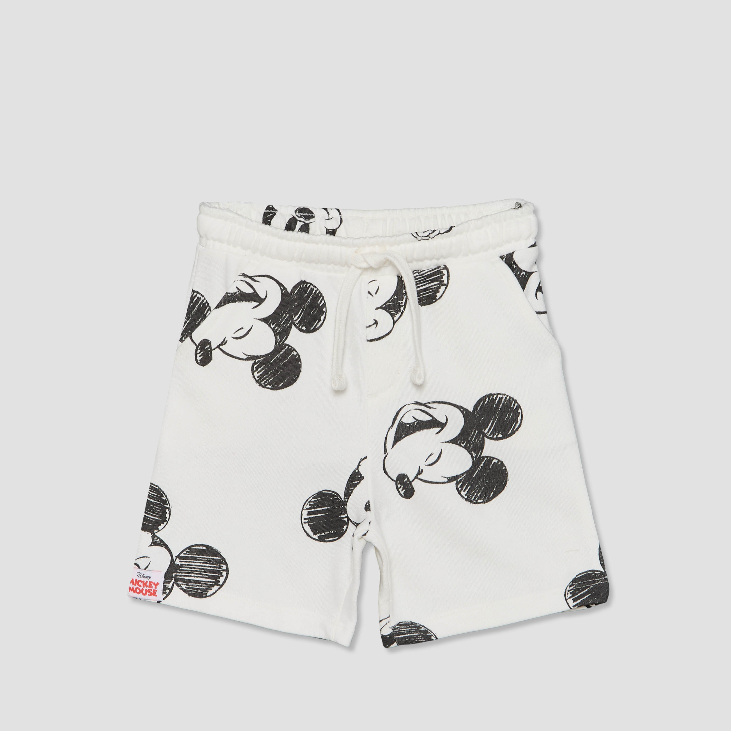 Disney Crew Neck Short Sleeves T-shirt and Shorts Set with Mickey Mouse Print-baby-boys-clothing-setsandcoords-image-4