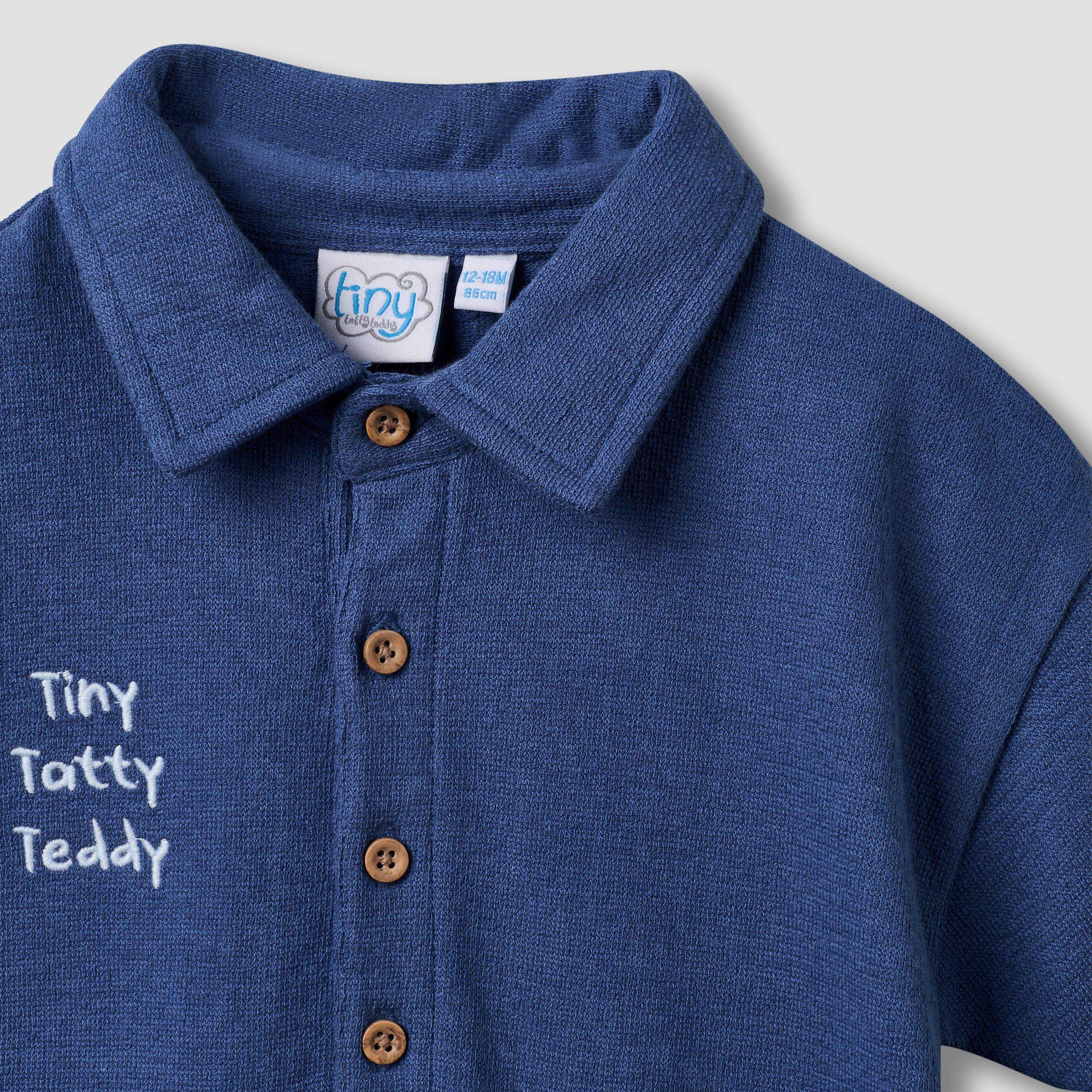 رومبر بأكمام قصيرة وياقة عادية وجيوب من كارت بلانش-baby-boys-clothing-rompers-image-2