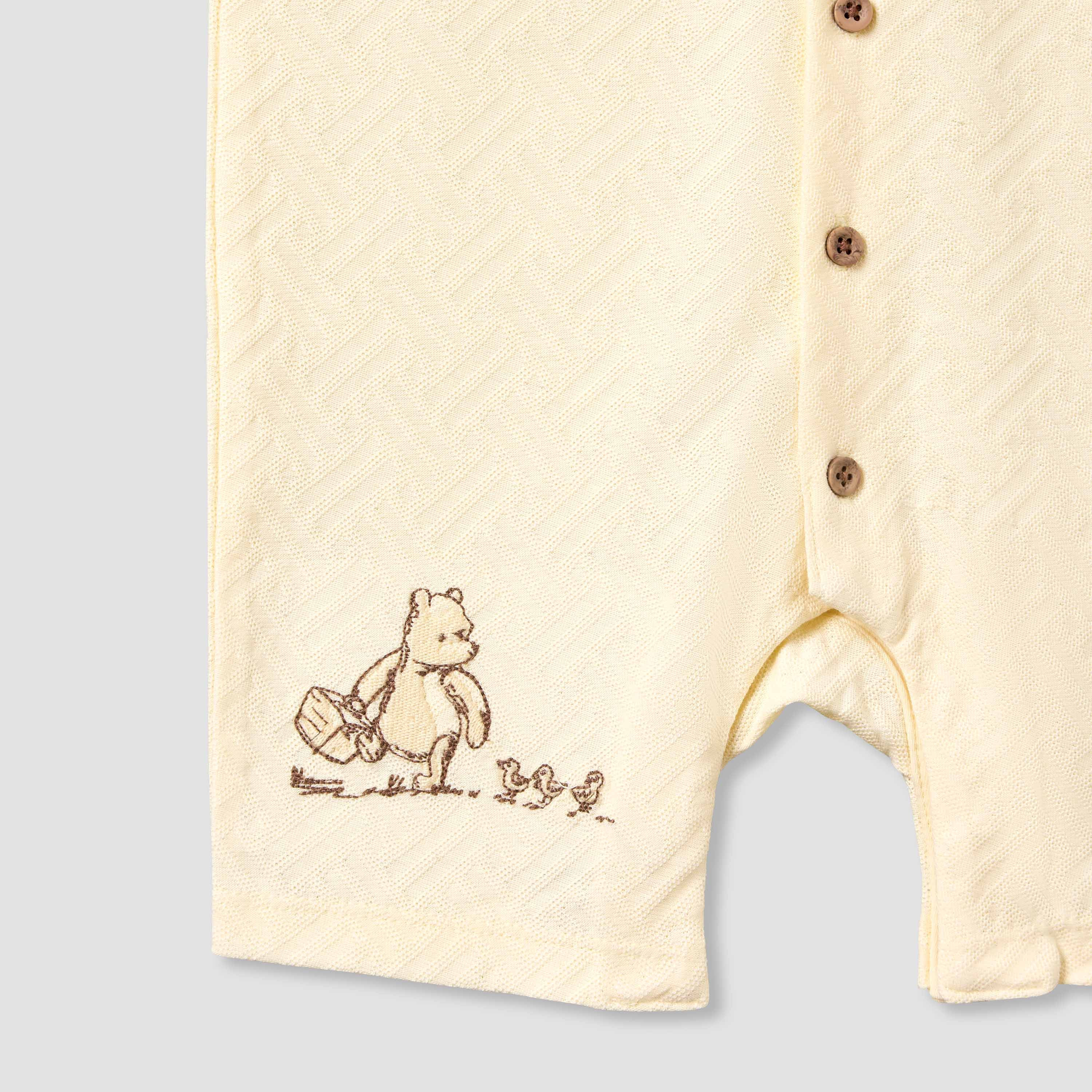 Disney Collared Short Sleeves Romper with Winnie the Pooh Embroidery-baby-boys-clothing-rompers-image-5
