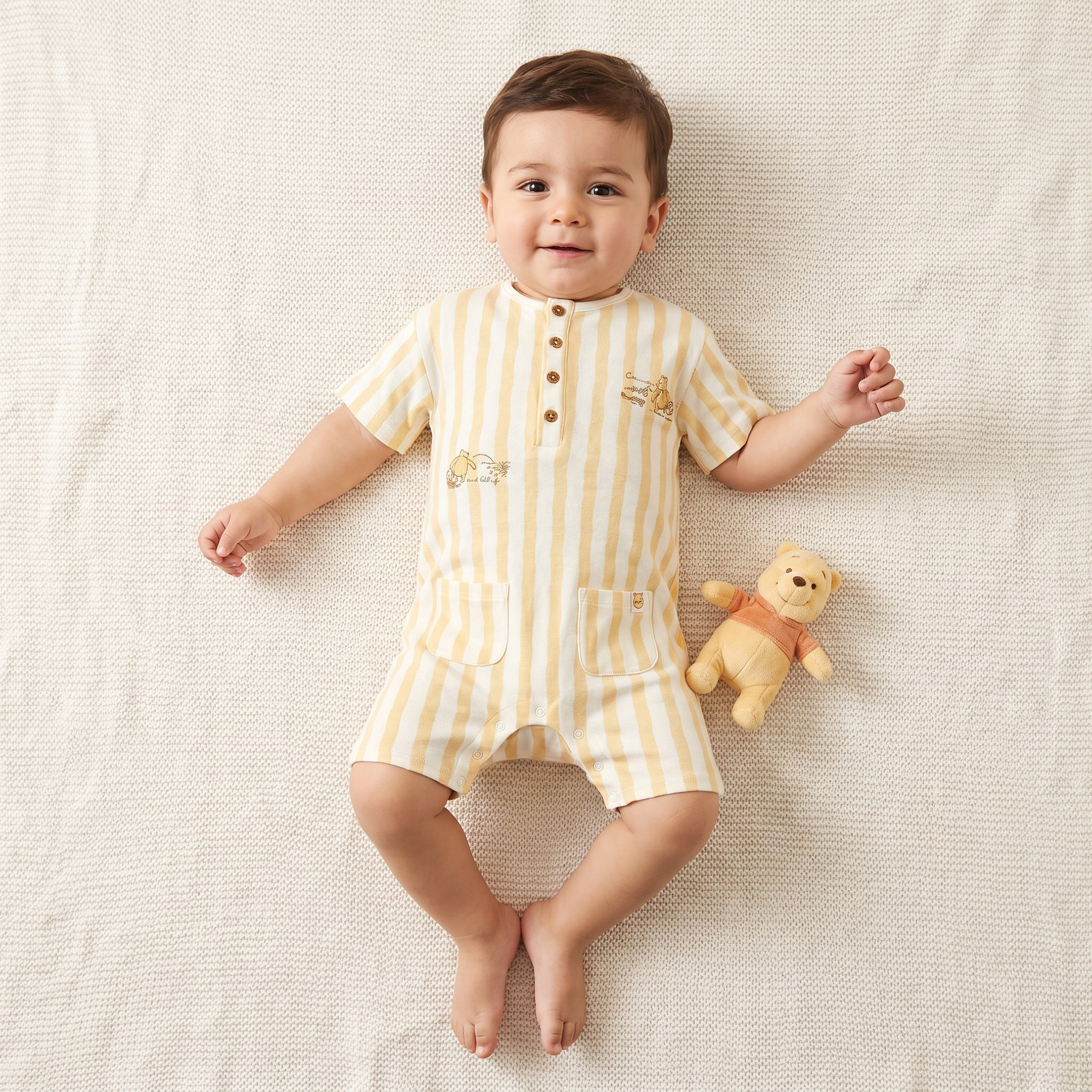 Pack of 2 Disney Round Neck Short Sleeve Romper with Snap Button Closure-baby-boys-clothing-rompers-image-2