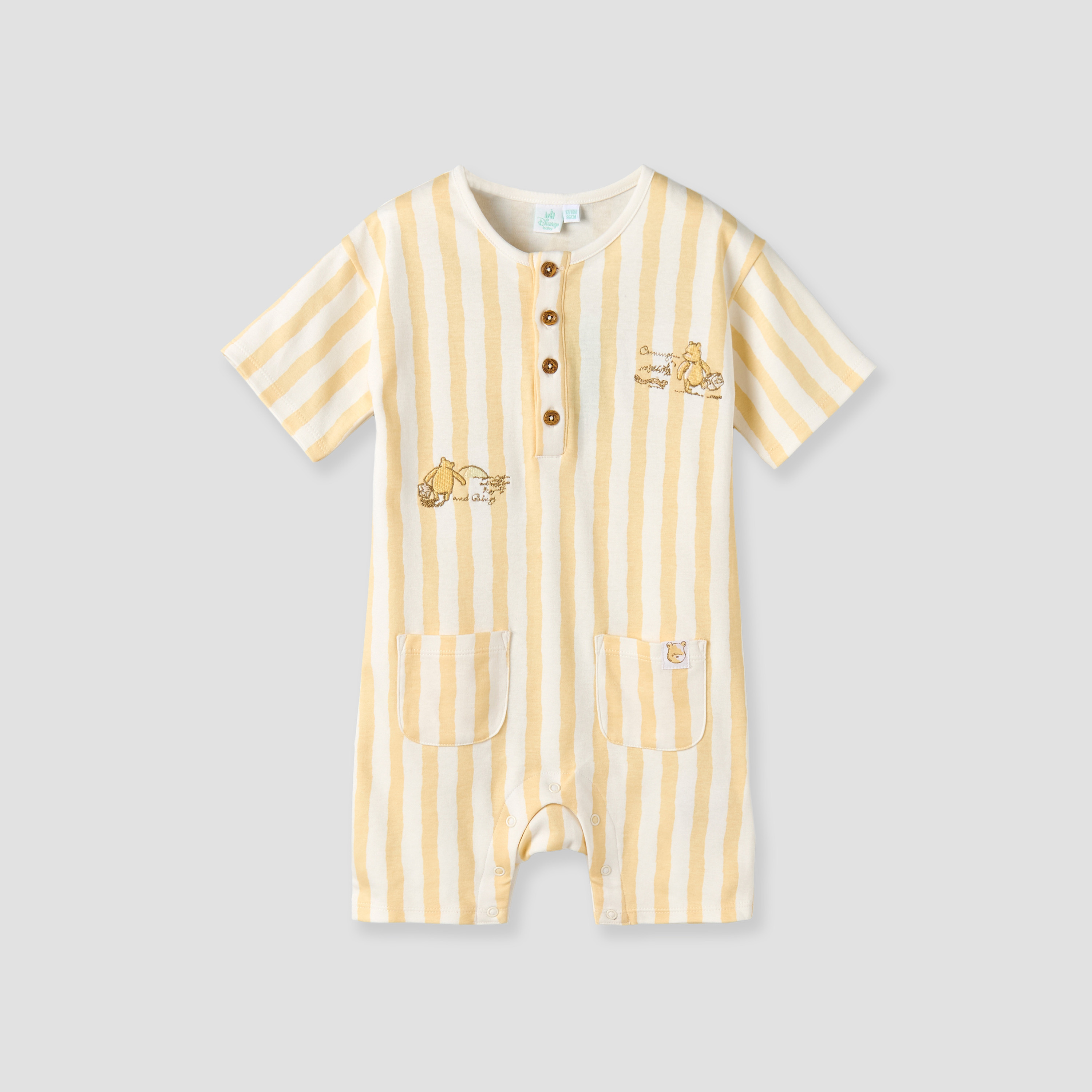Pack of 2 Disney Round Neck Short Sleeve Romper with Snap Button Closure-baby-boys-clothing-rompers-image-4