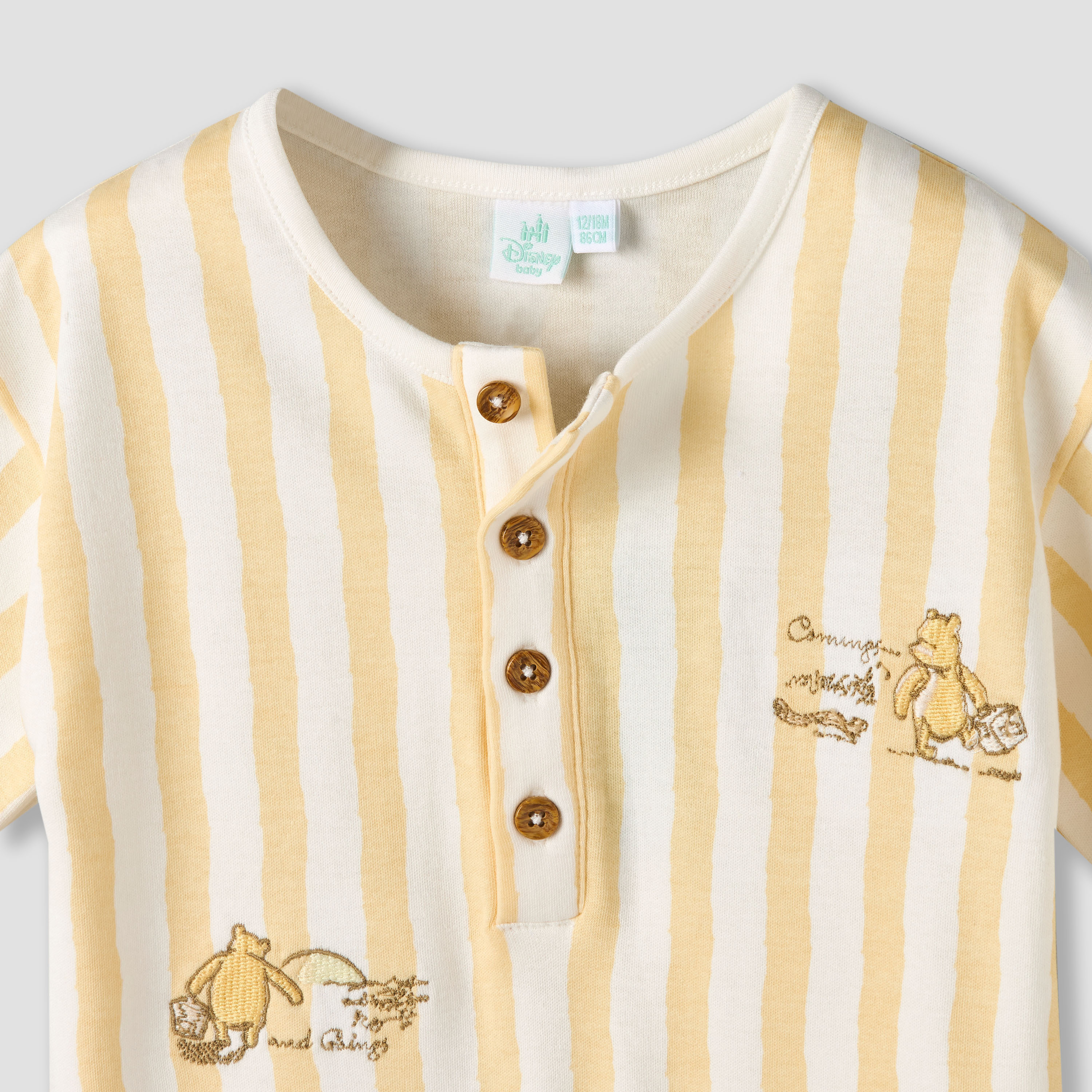 Pack of 2 Disney Round Neck Short Sleeve Romper with Snap Button Closure-baby-boys-clothing-rompers-image-6