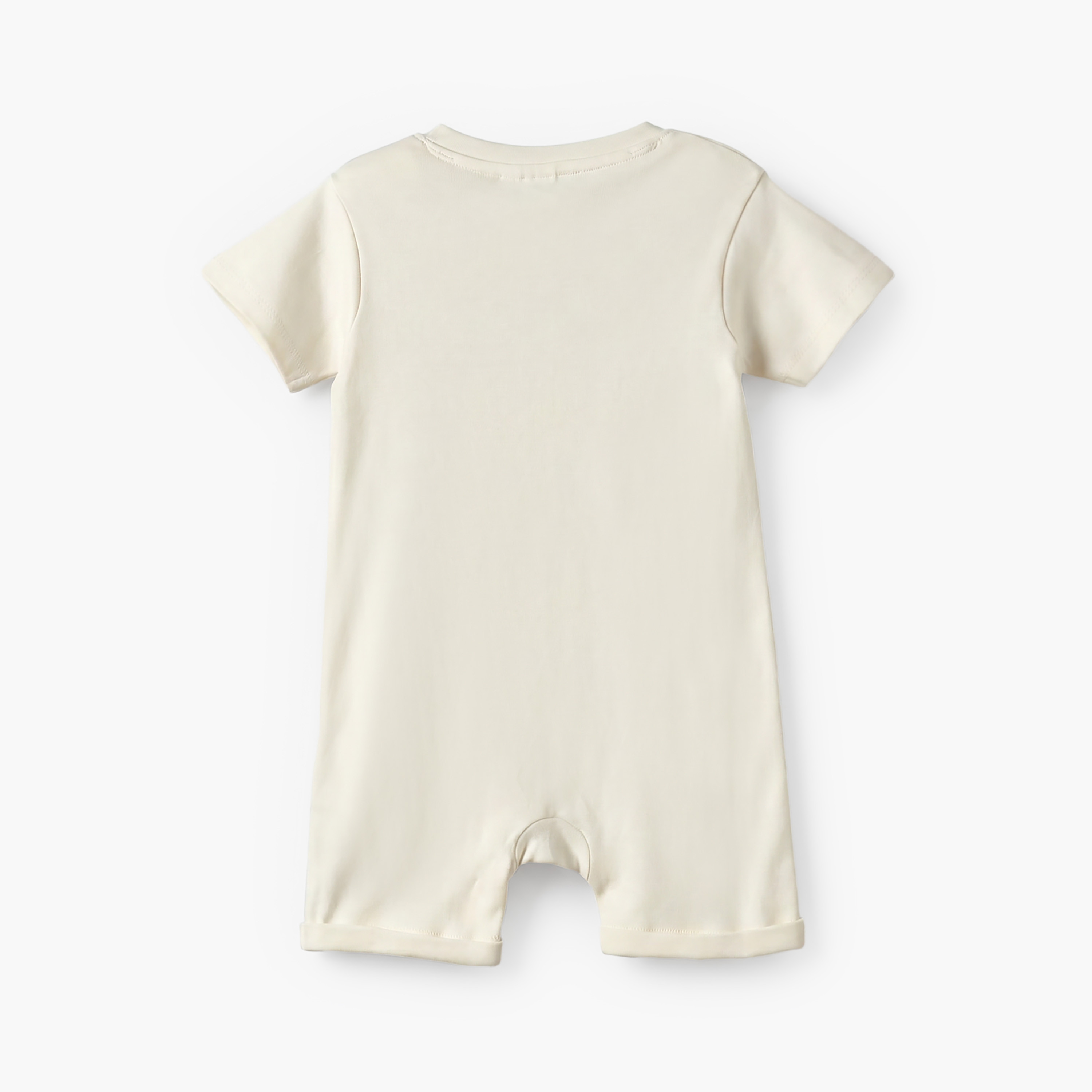 Disney Henley Neck Short Sleeves Romper with Mickey Mouse and Donald Duck Print-baby-boys-clothing-rompers-image-2