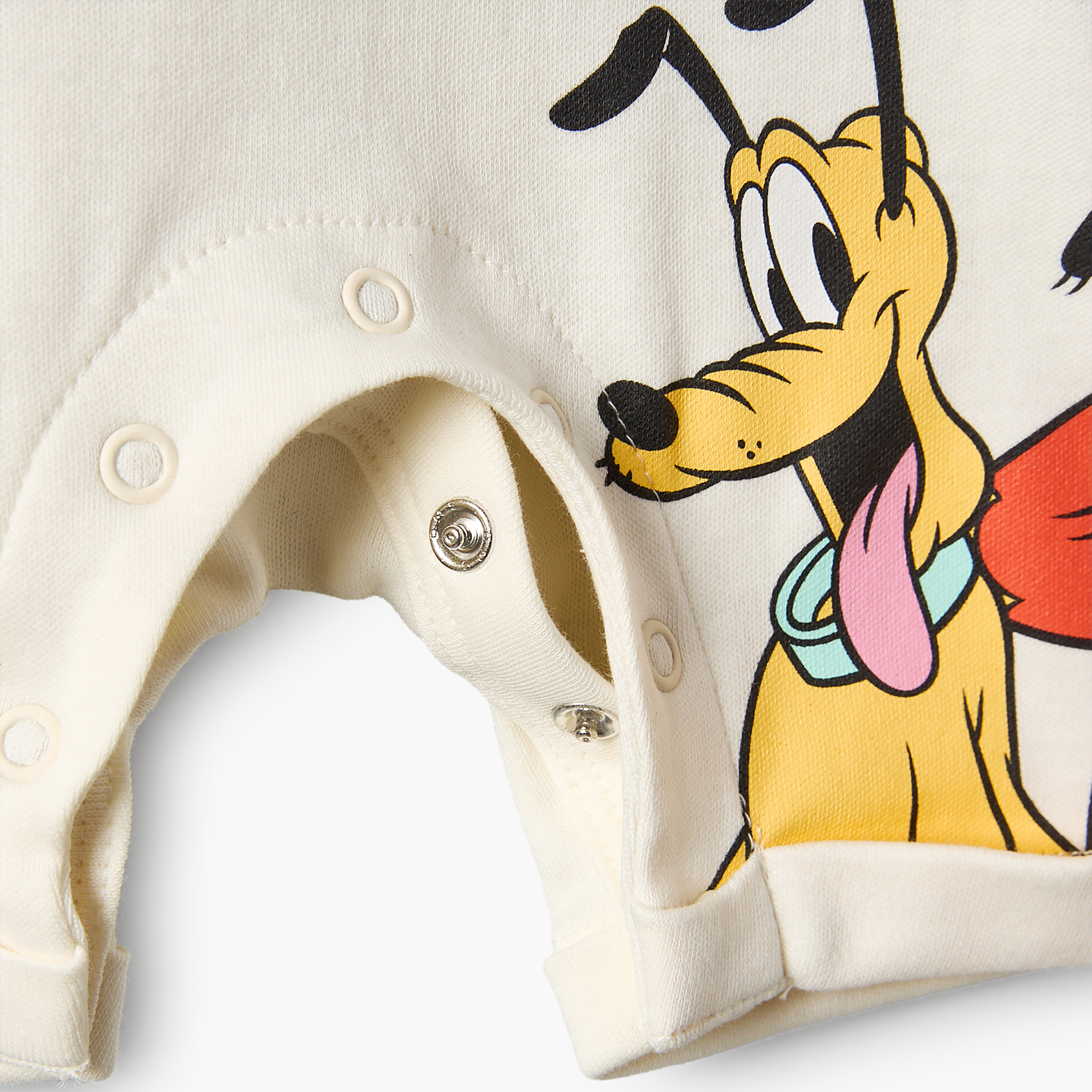 Disney Henley Neck Short Sleeves Romper with Mickey Mouse and Donald Duck Print-baby-boys-clothing-rompers-image-5