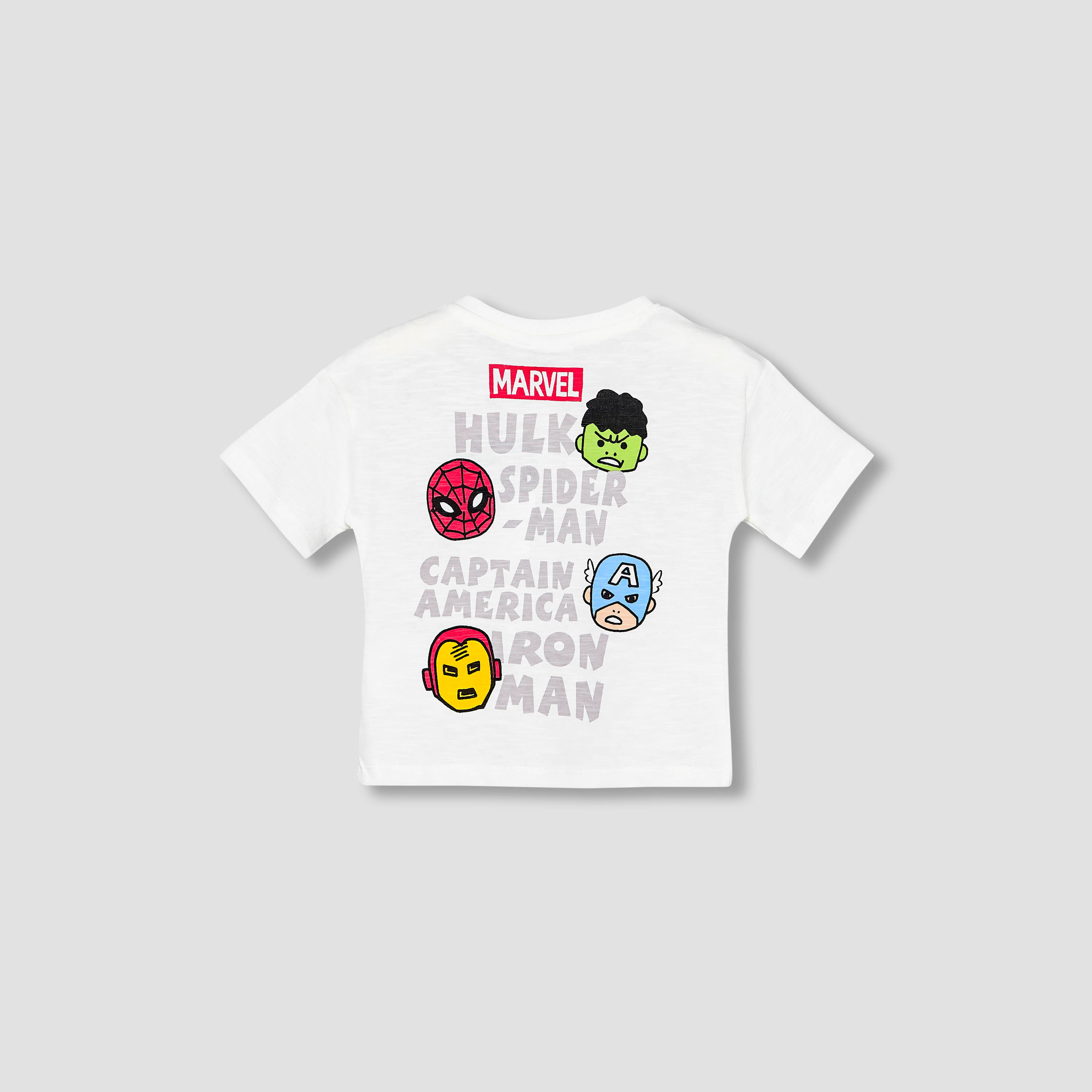 Crew Neck Short Sleeves T-shirt and Shorts Set with Avengers Print-baby-boys-clothing-setsandcoords-image-3