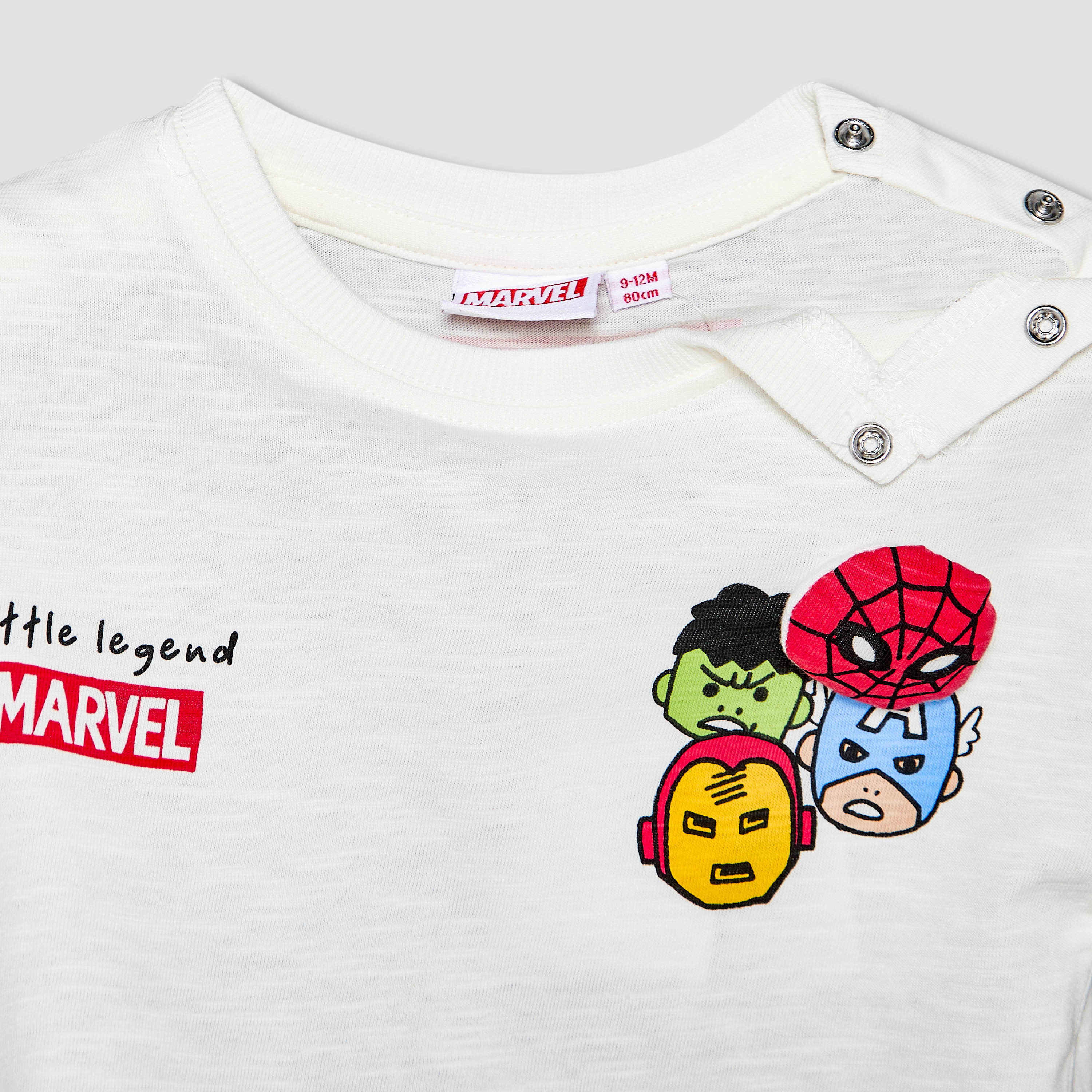 Crew Neck Short Sleeves T-shirt and Shorts Set with Avengers Print-baby-boys-clothing-setsandcoords-image-5