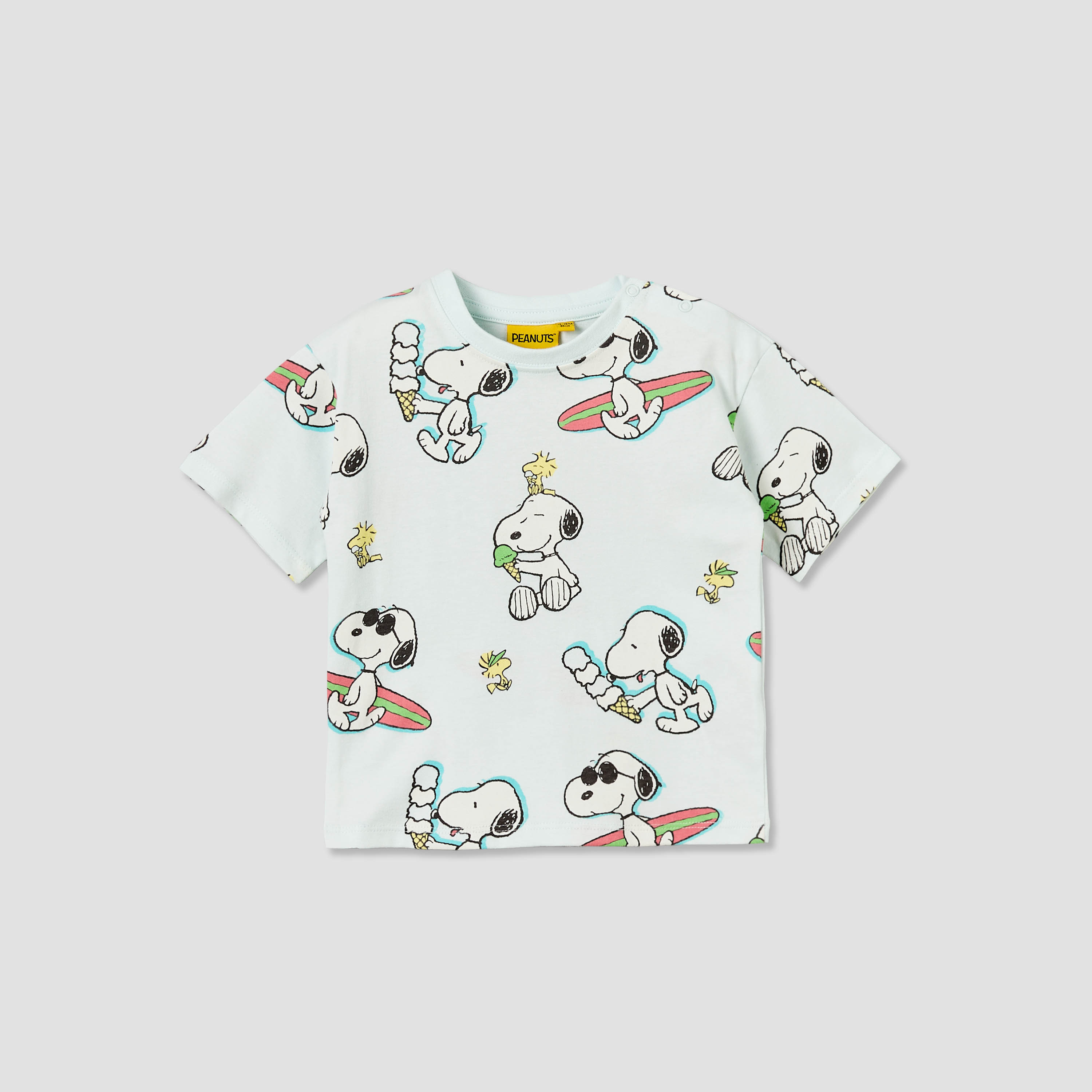 Crew Neck Short Sleeves T-shirt with Snoopy Print-baby-boys-clothing-tshirtsandpolos-image-2