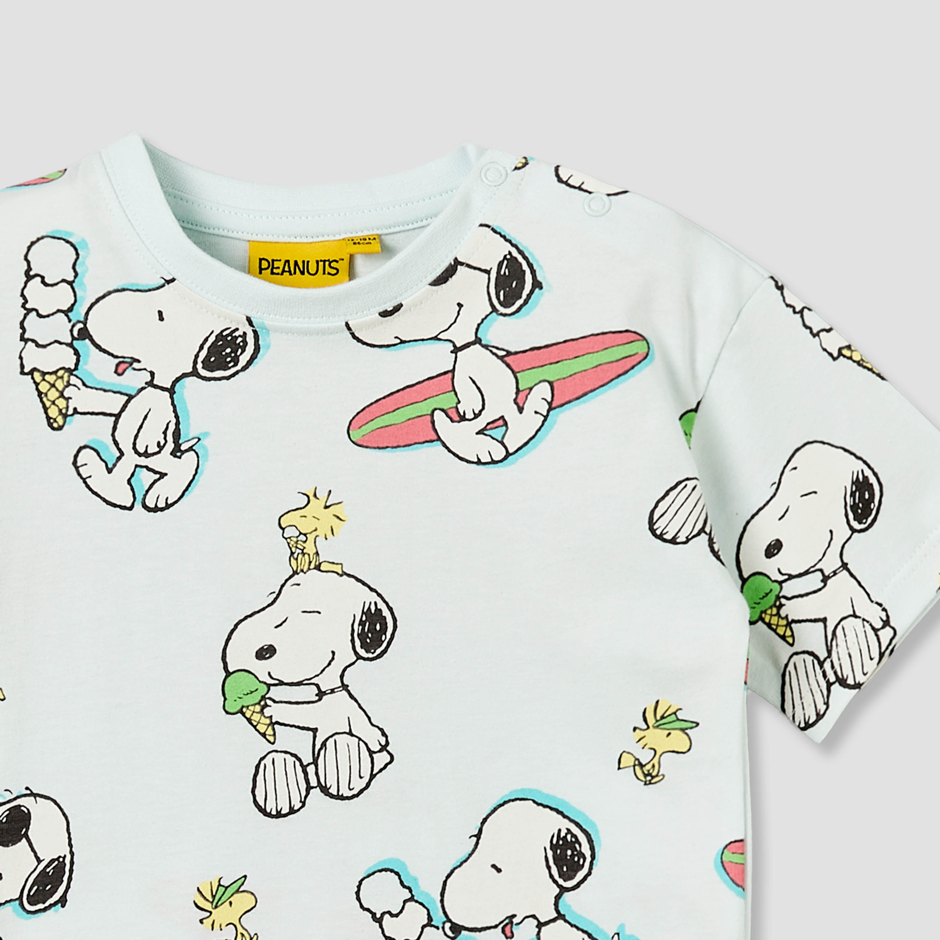 Crew Neck Short Sleeves T-shirt with Snoopy Print-baby-boys-clothing-tshirtsandpolos-image-4
