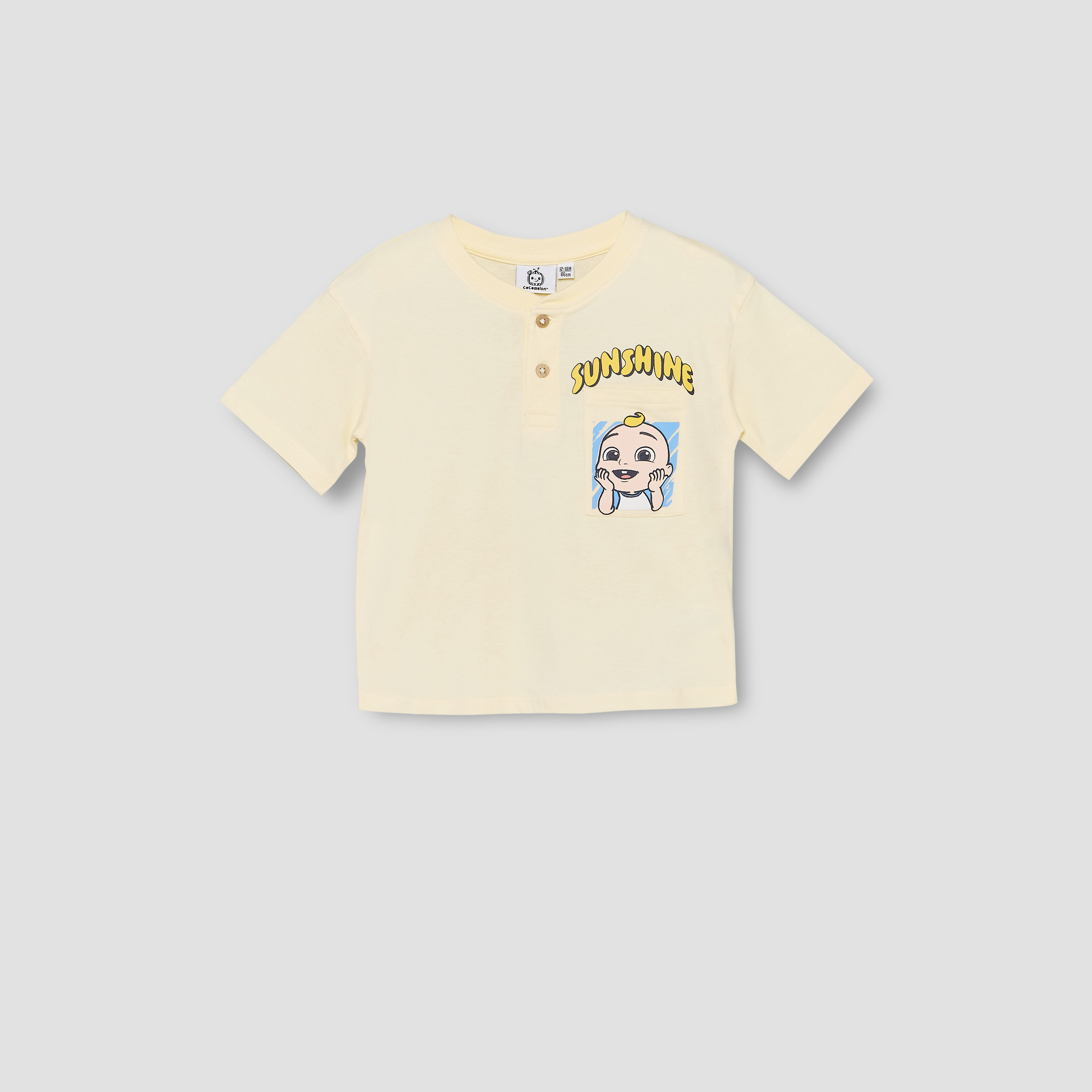 طقم شورت وتيشيرت برقبة ضيقة وأكمام قصيرة وطبعات من مون باج-baby-boys-clothing-setsandcoords-image-3