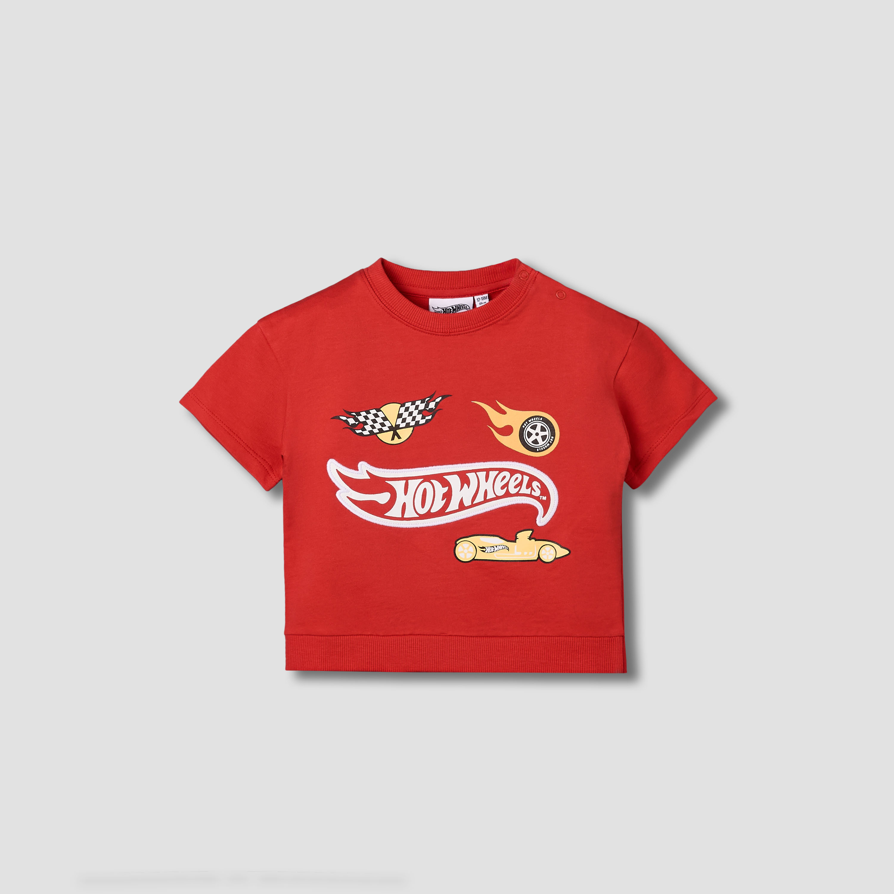 MoonBug Crew Neck Short Sleeves T-shirt and Shorts Set with Hot Wheels Print-baby-boys-clothing-setsandcoords-image-3