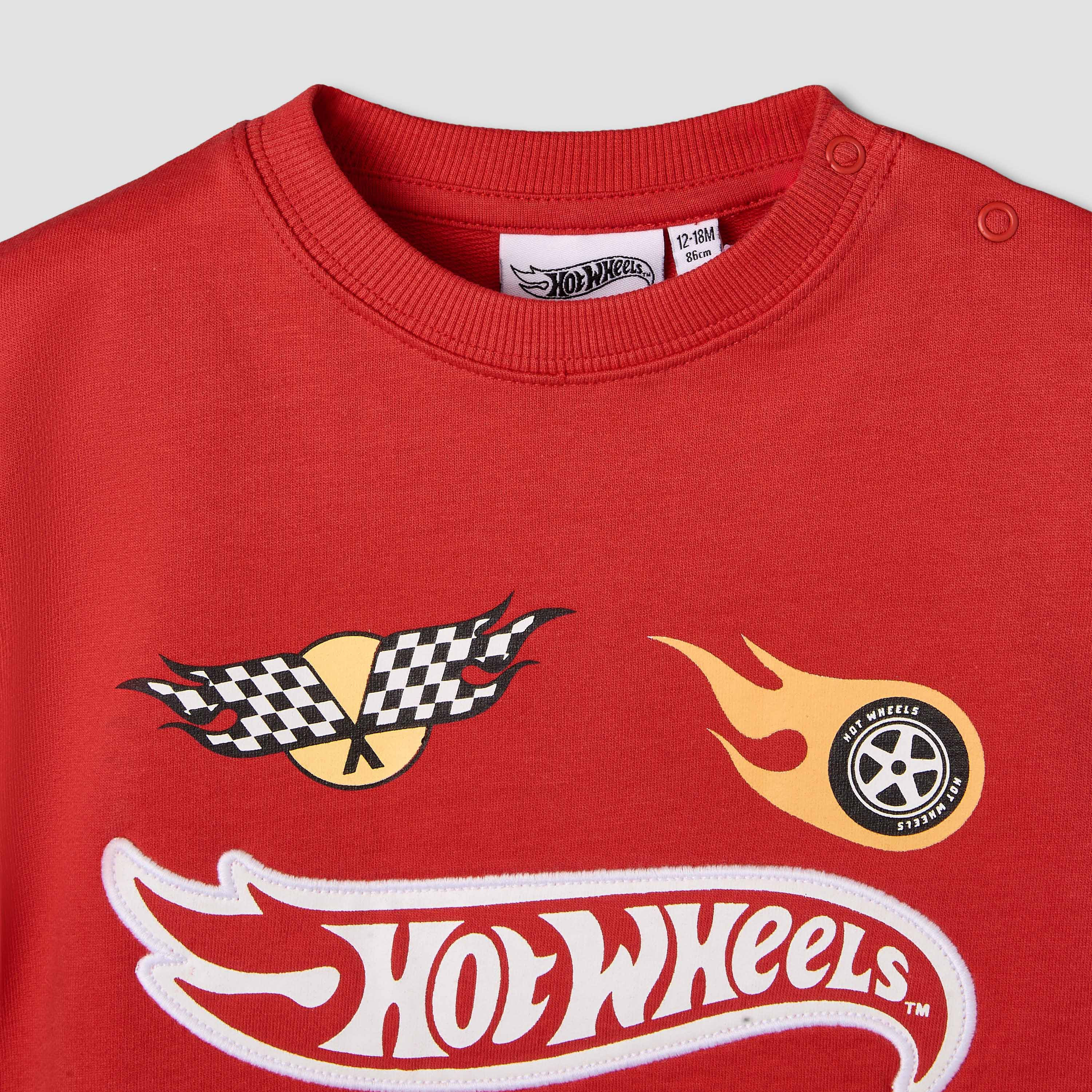 MoonBug Crew Neck Short Sleeves T-shirt and Shorts Set with Hot Wheels Print-baby-boys-clothing-setsandcoords-image-5