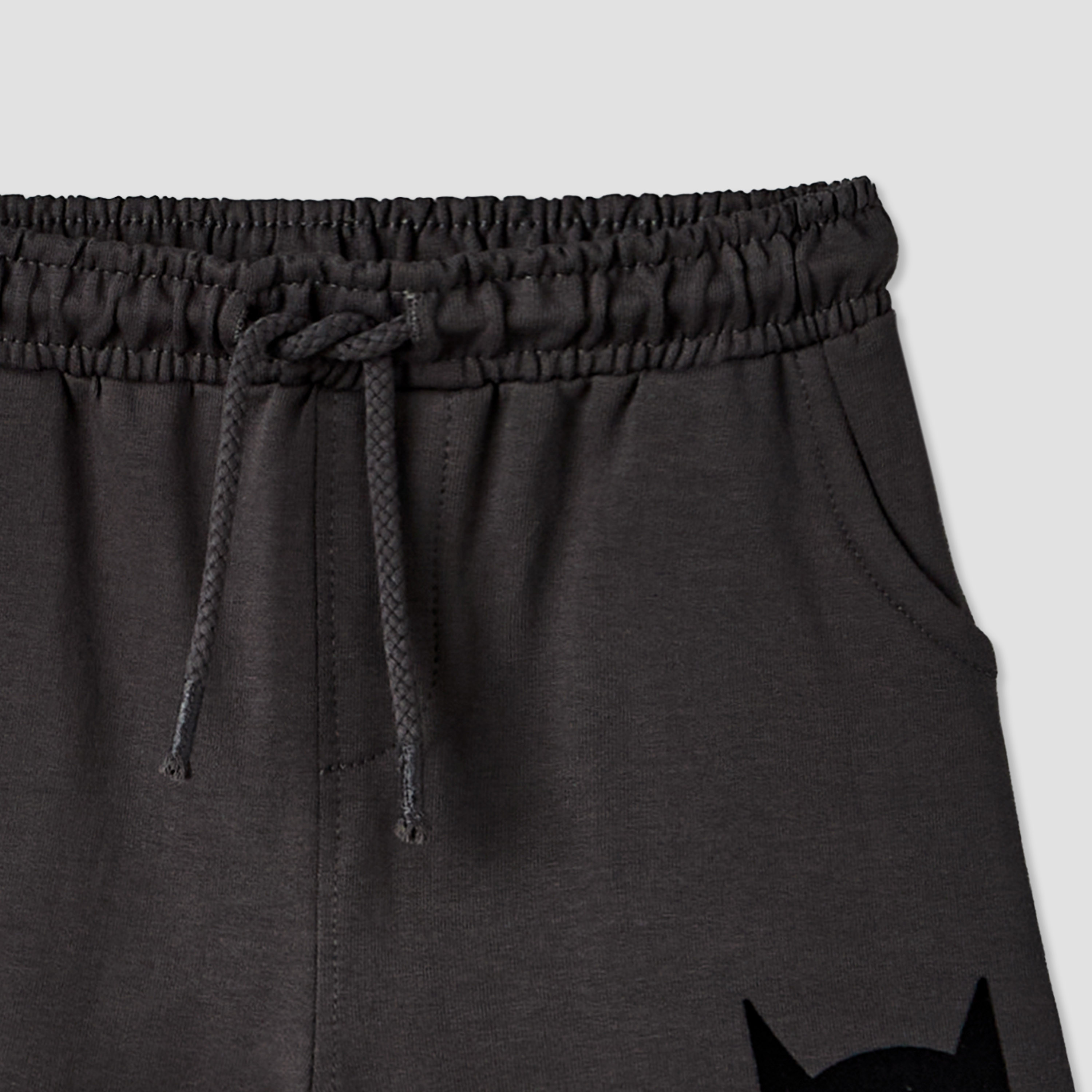Crew Neck Short Sleeves T-shirt and Shorts Set with Batman Print-baby-boys-clothing-setsandcoords-image-7