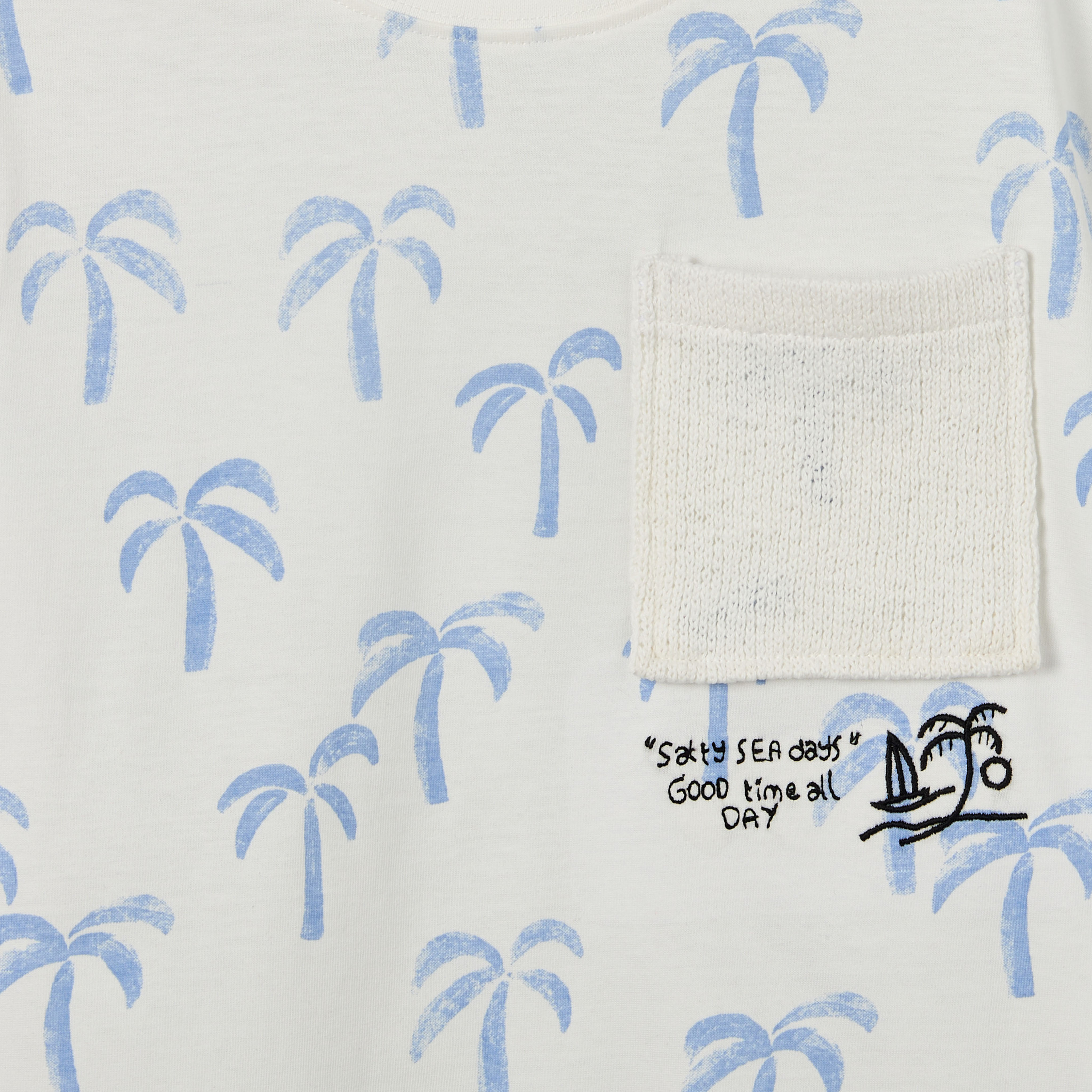 Juniors Crew Neck Short Sleeves T-shirt with Palm Tree Print-boys-clothing-tshirtsandpolos-image-4
