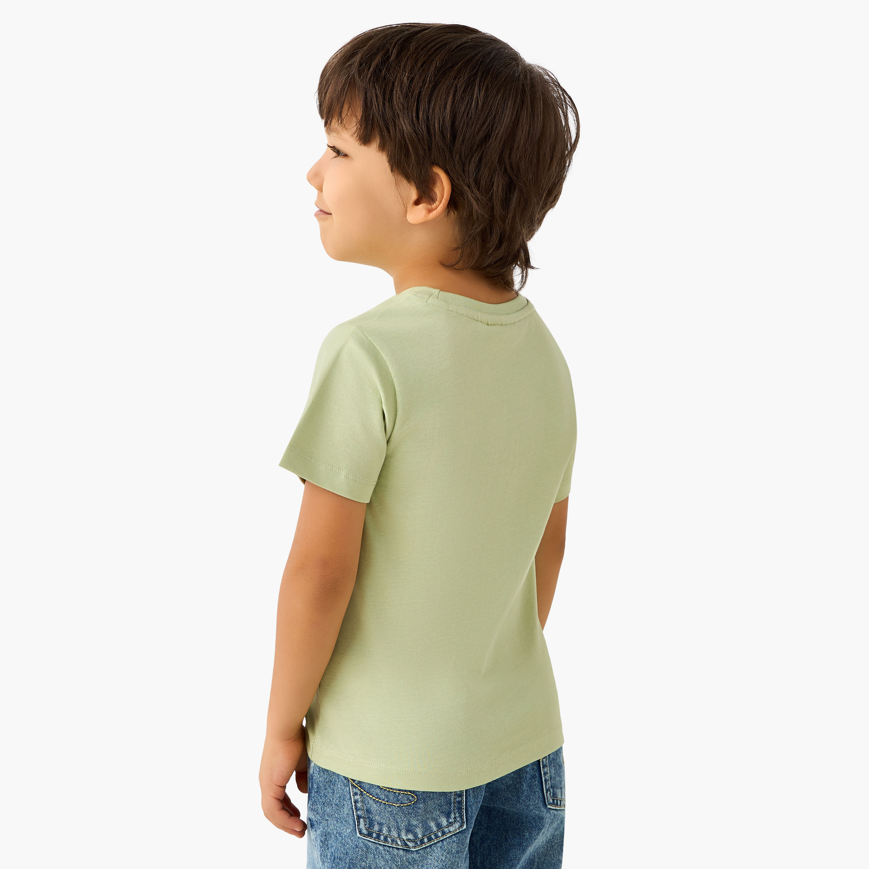 Juniors Crew Neck Short Sleeve T-shirt with Dinosaur Print-boys-clothing-tshirtsandpolos-image-3