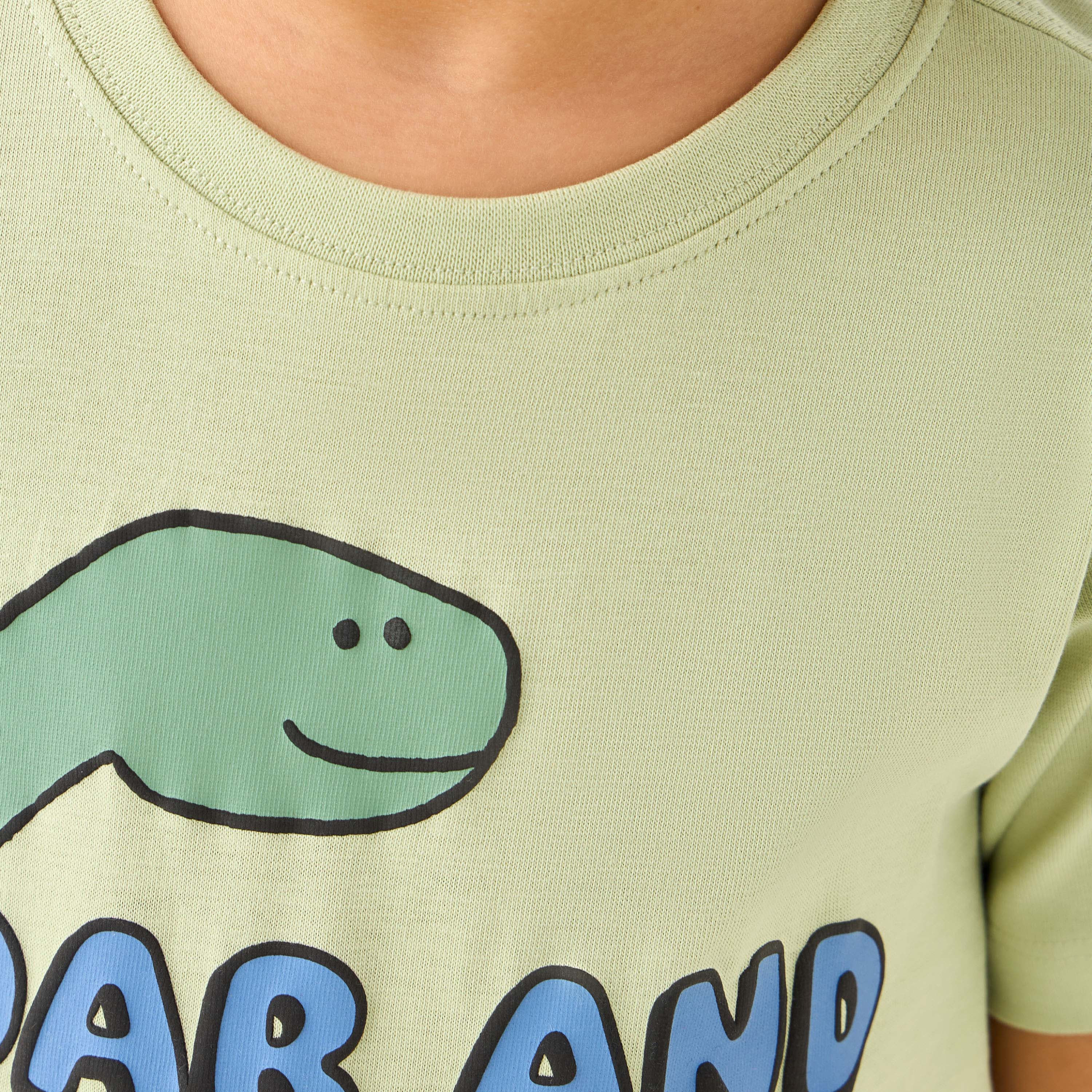 Juniors Crew Neck Short Sleeve T-shirt with Dinosaur Print-boys-clothing-tshirtsandpolos-image-5