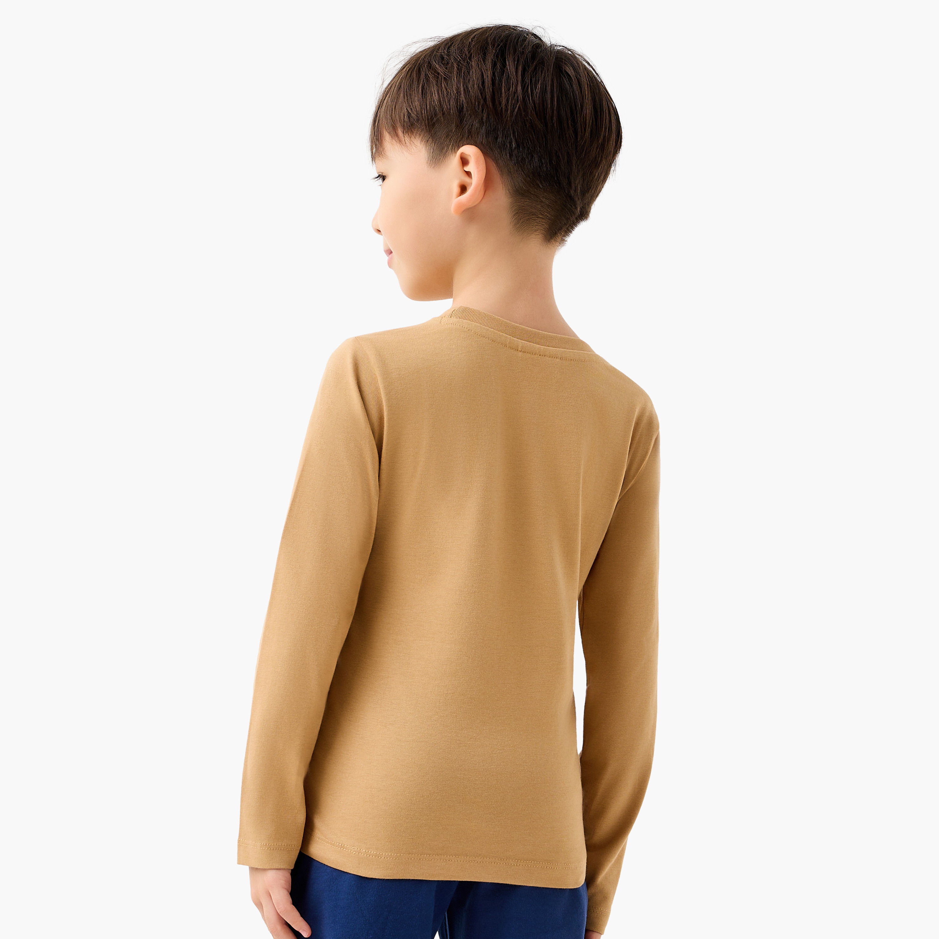 Juniors Crew Neck Short Sleeves T-shirt with Dinosaur Print-boys-clothing-tshirtsandpolos-image-3