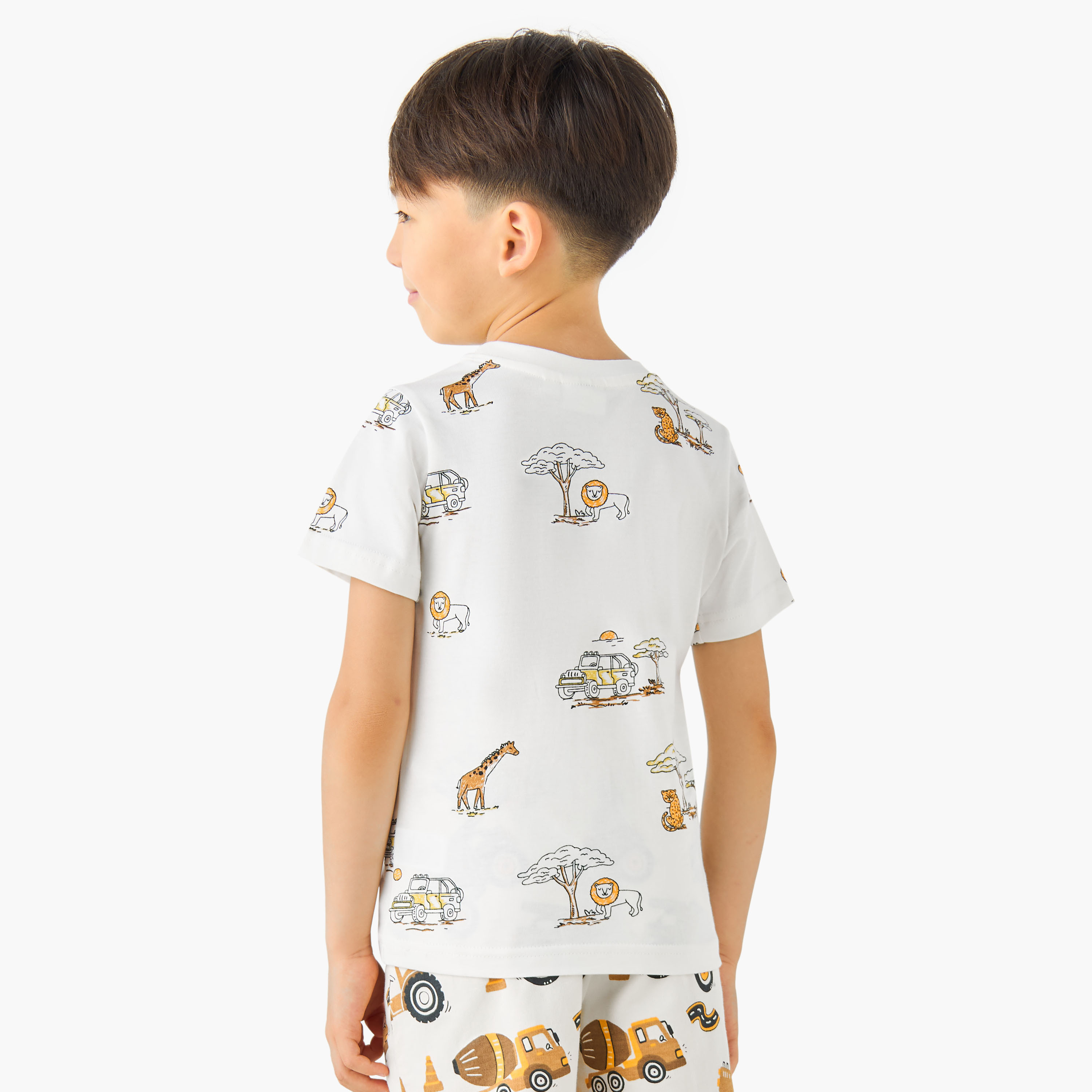 Juniors Crew Neck Short Sleeves T-shirt with Dinosaur Print-boys-clothing-tshirtsandpolos-image-3