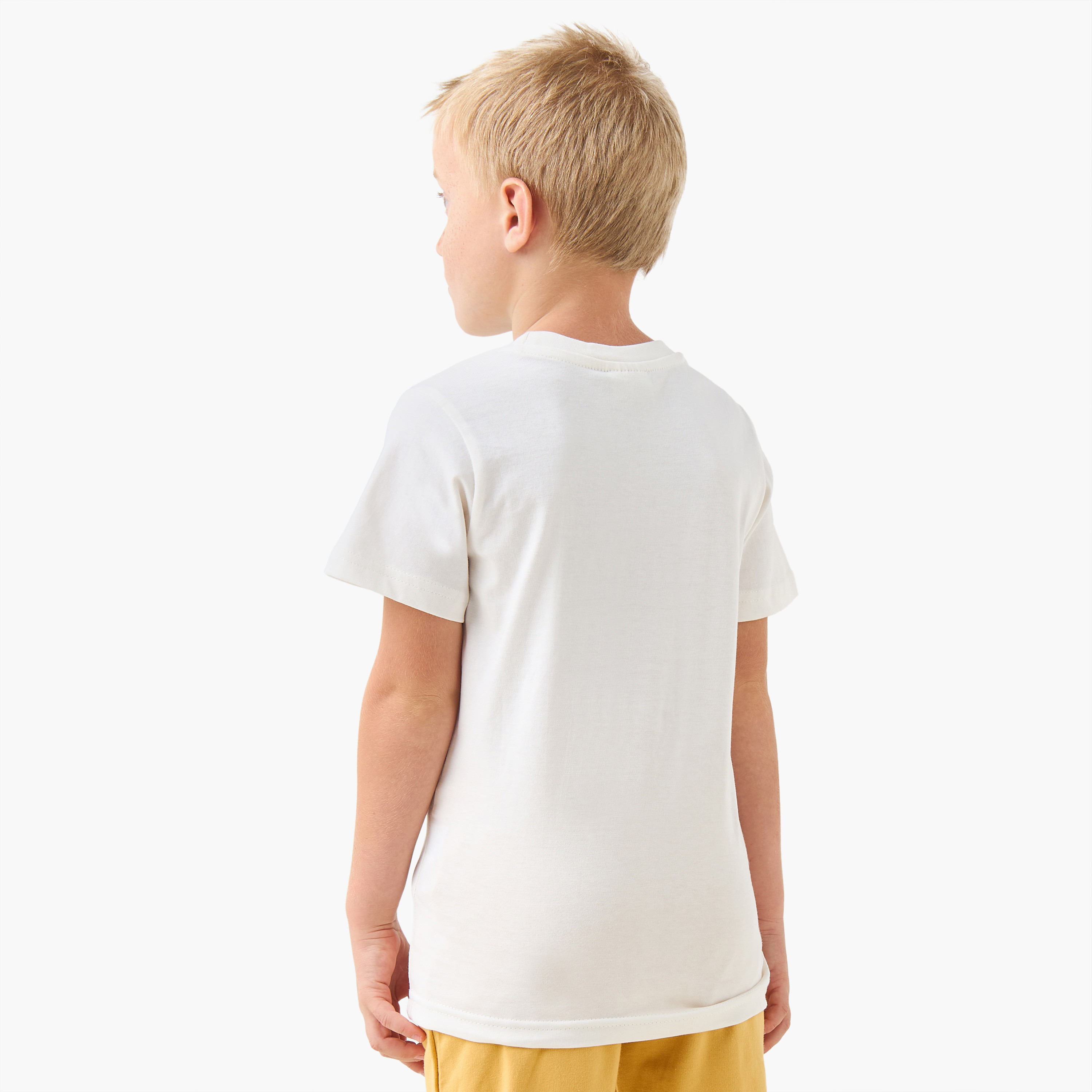 Juniors Crew Neck Short Sleeves T-shirt with Dino Print-boys-clothing-tshirtsandpolos-image-3