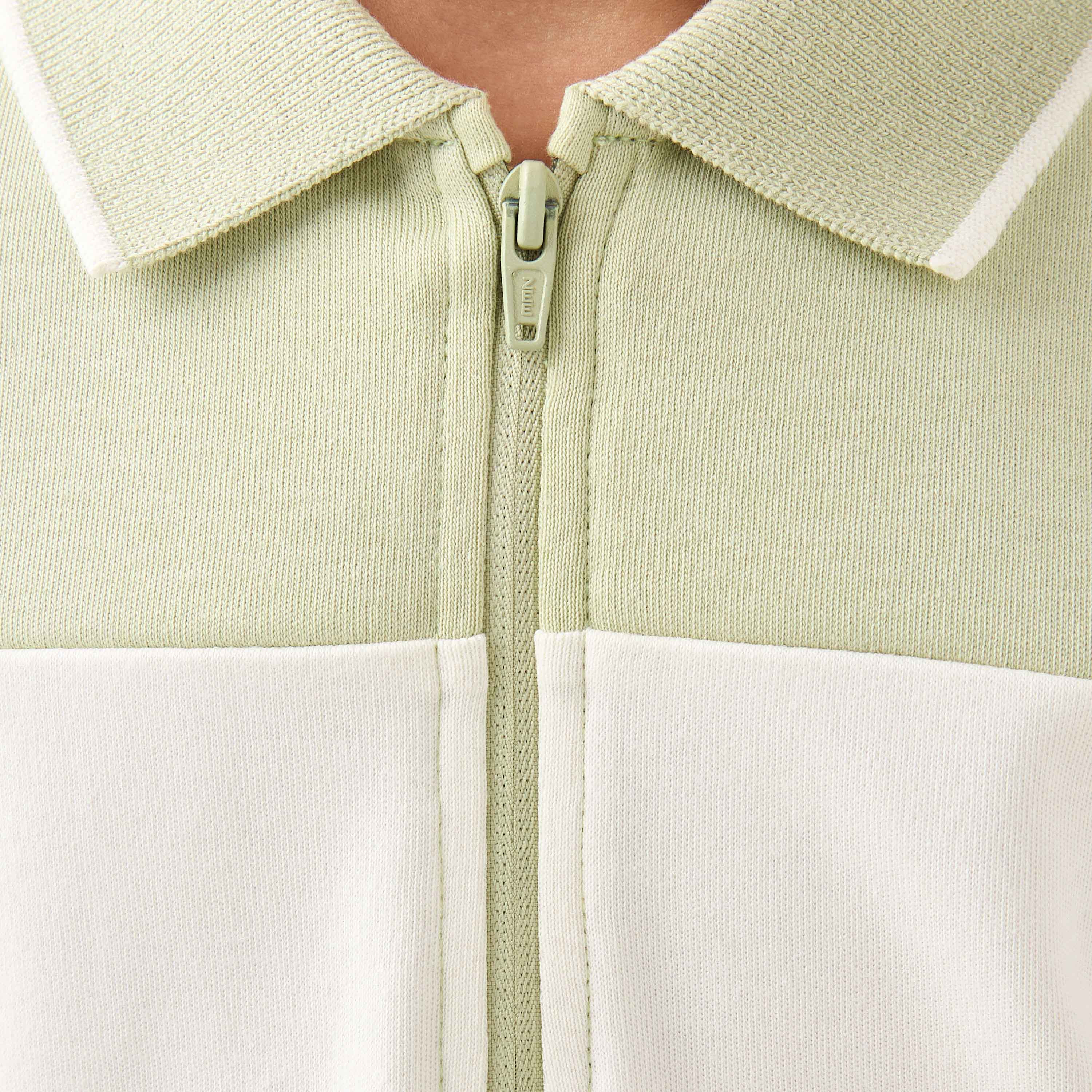Juniors Collared Short Sleeves Polo T-shirt with Colourblock Design-boys-clothing-tshirtsandpolos-image-5