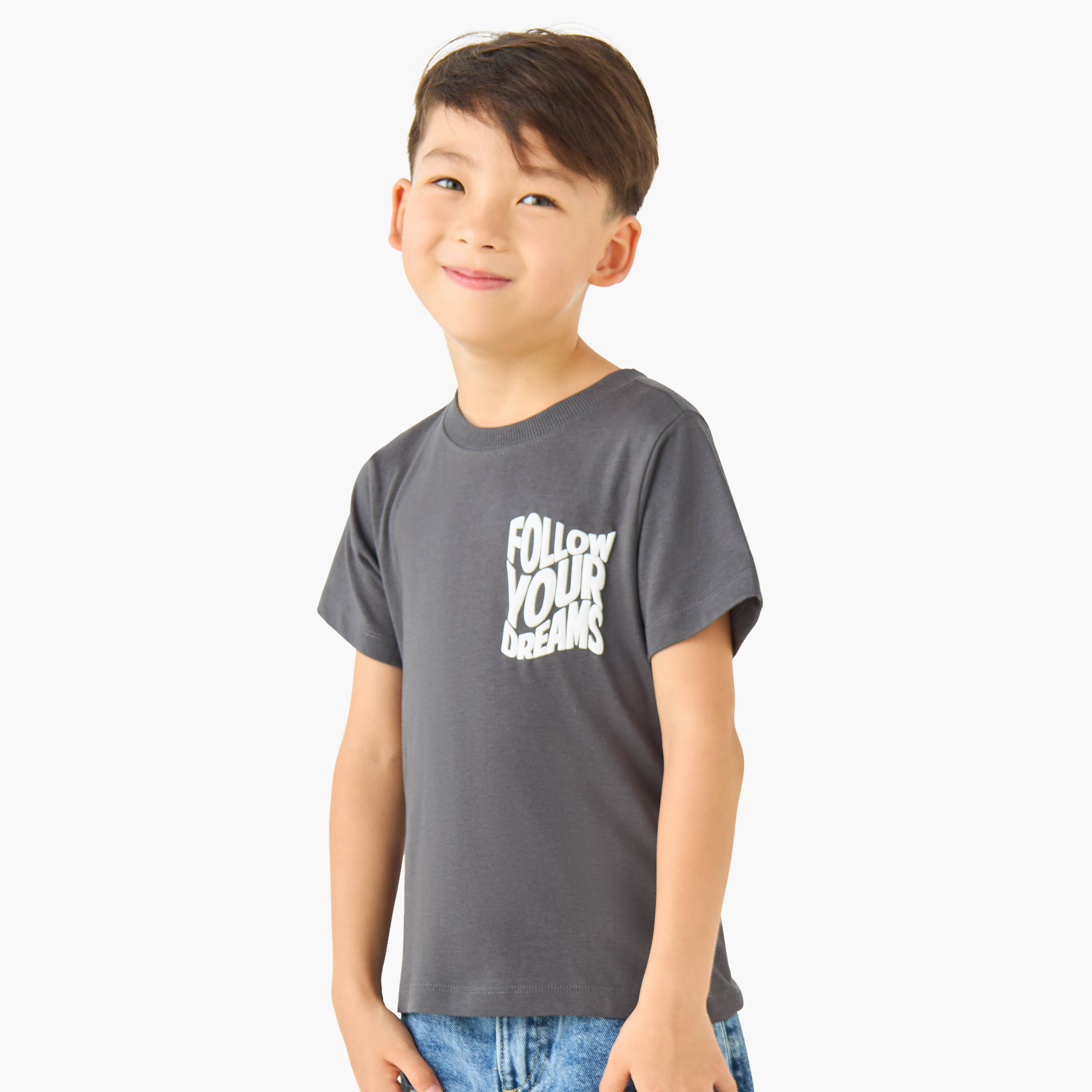 Pack of 2 Juniors Crew Neck Short Sleeves T-shirt with Assorted Print-boys-clothing-tshirtsandpolos-image-2