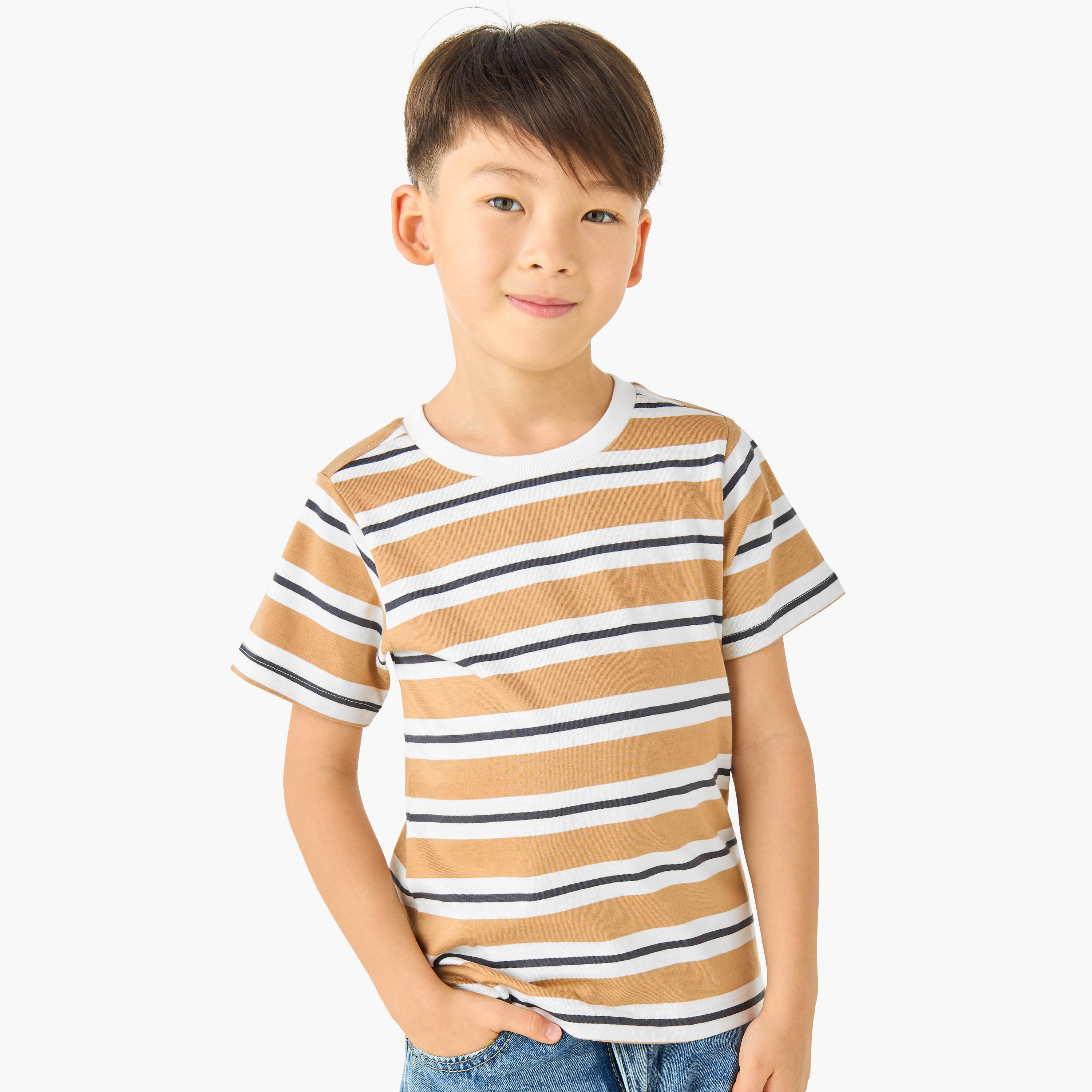 Pack of 2 Juniors Crew Neck Short Sleeves T-shirt with Assorted Print-boys-clothing-tshirtsandpolos-image-3