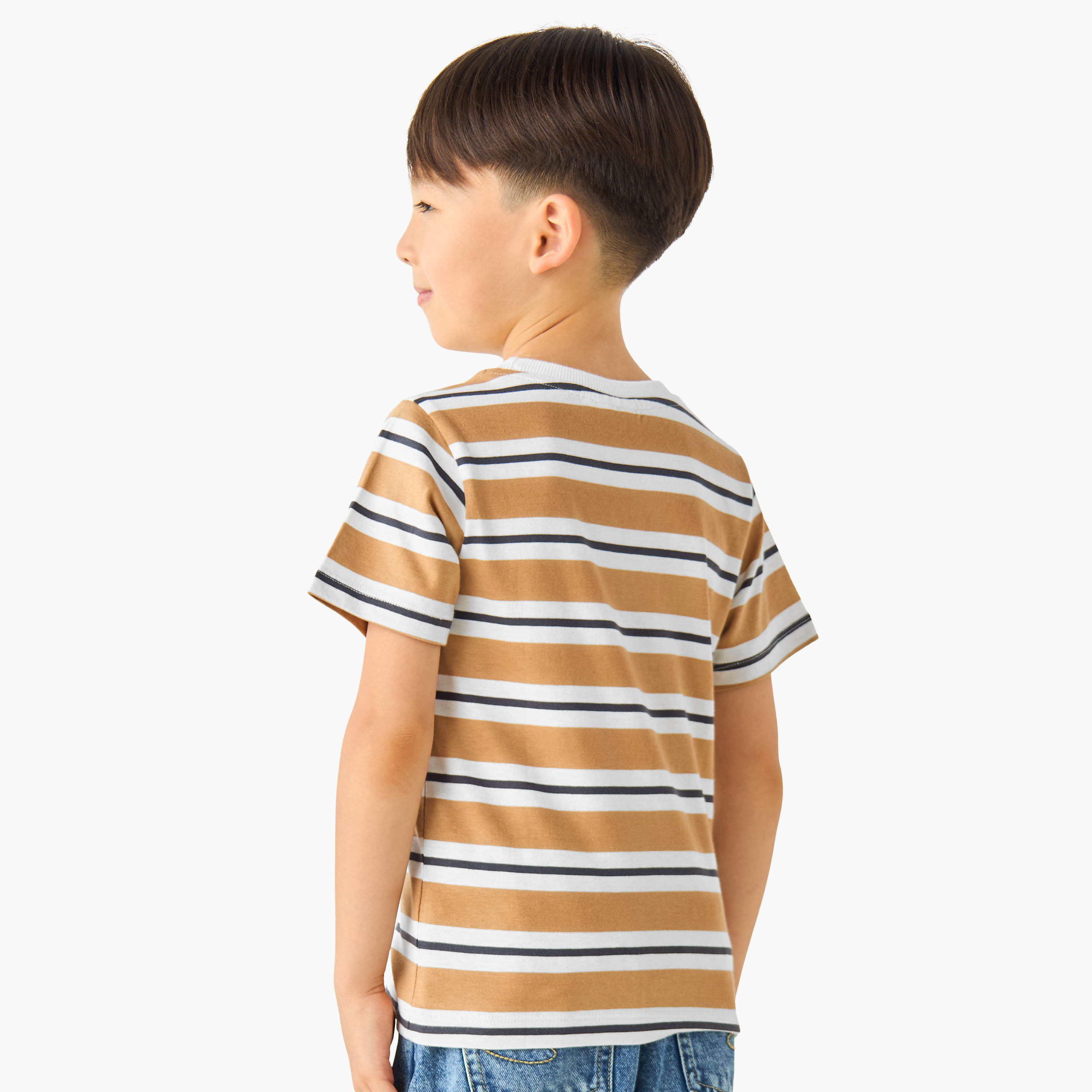 Pack of 2 Juniors Crew Neck Short Sleeves T-shirt with Assorted Print-boys-clothing-tshirtsandpolos-image-4