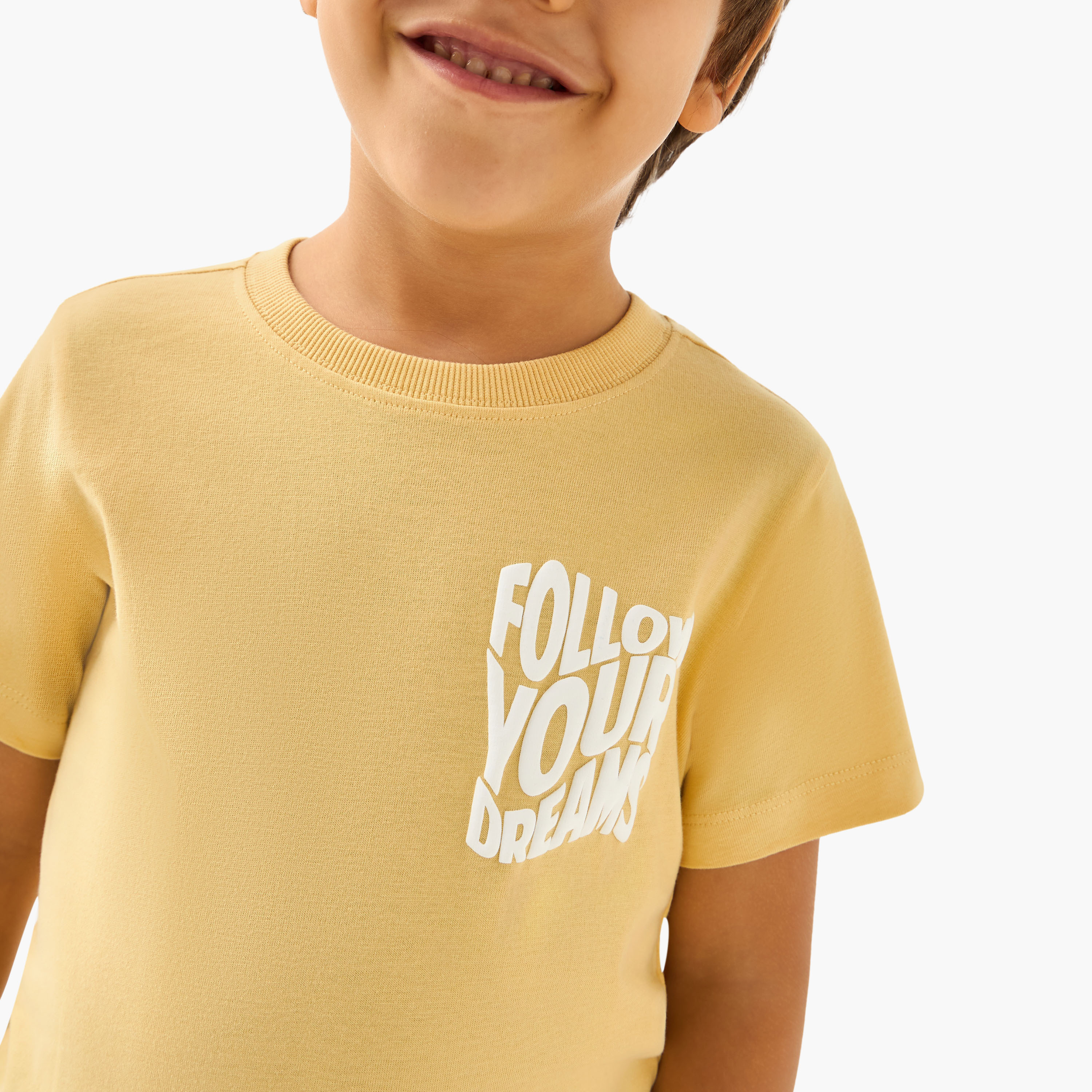 Pack of 2 Juniors Crew Neck Short Sleeves T-shirt with Assorted Print-boys-clothing-tshirtsandpolos-image-5