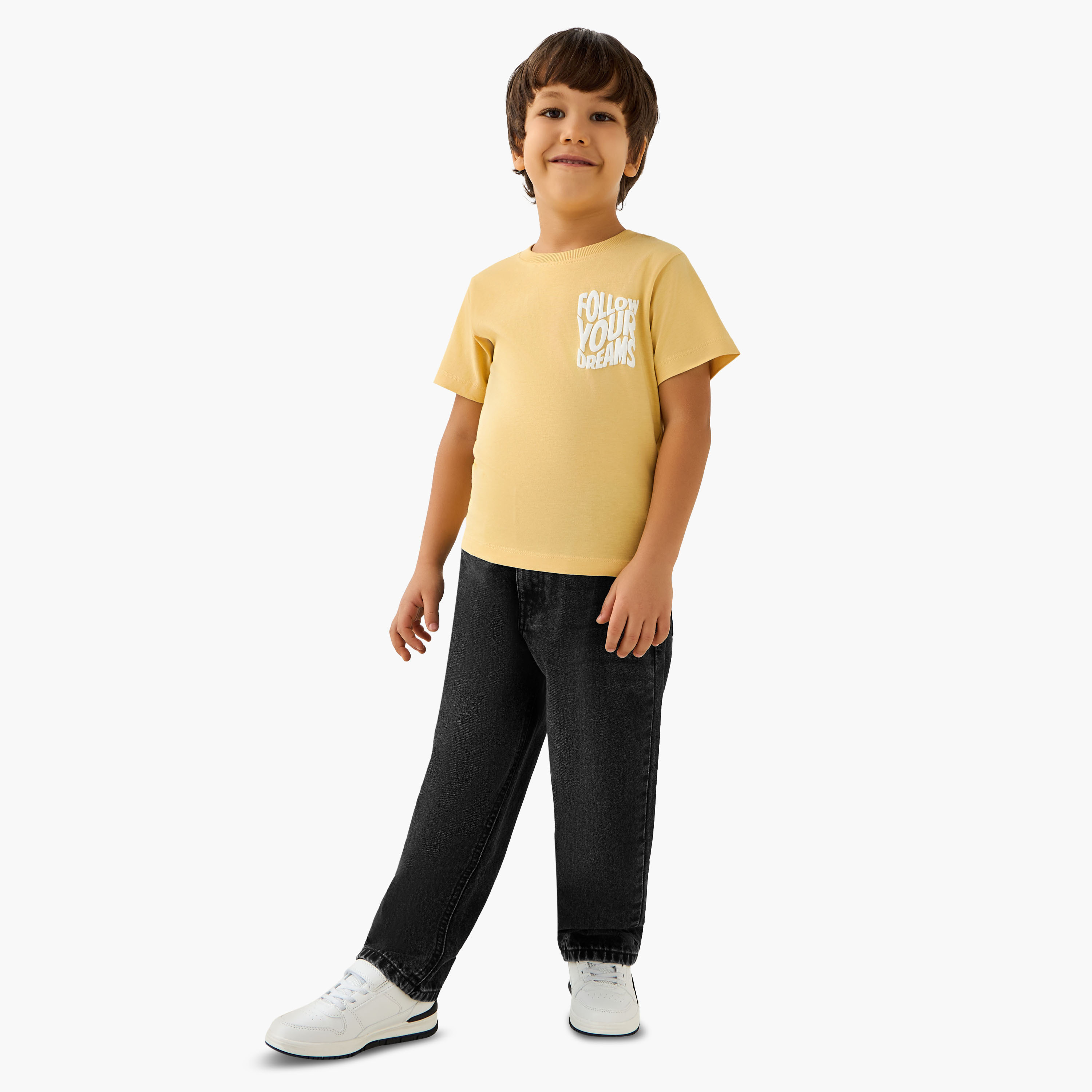 Pack of 2 Juniors Crew Neck Short Sleeves T-shirt with Assorted Print-boys-clothing-tshirtsandpolos-image-7