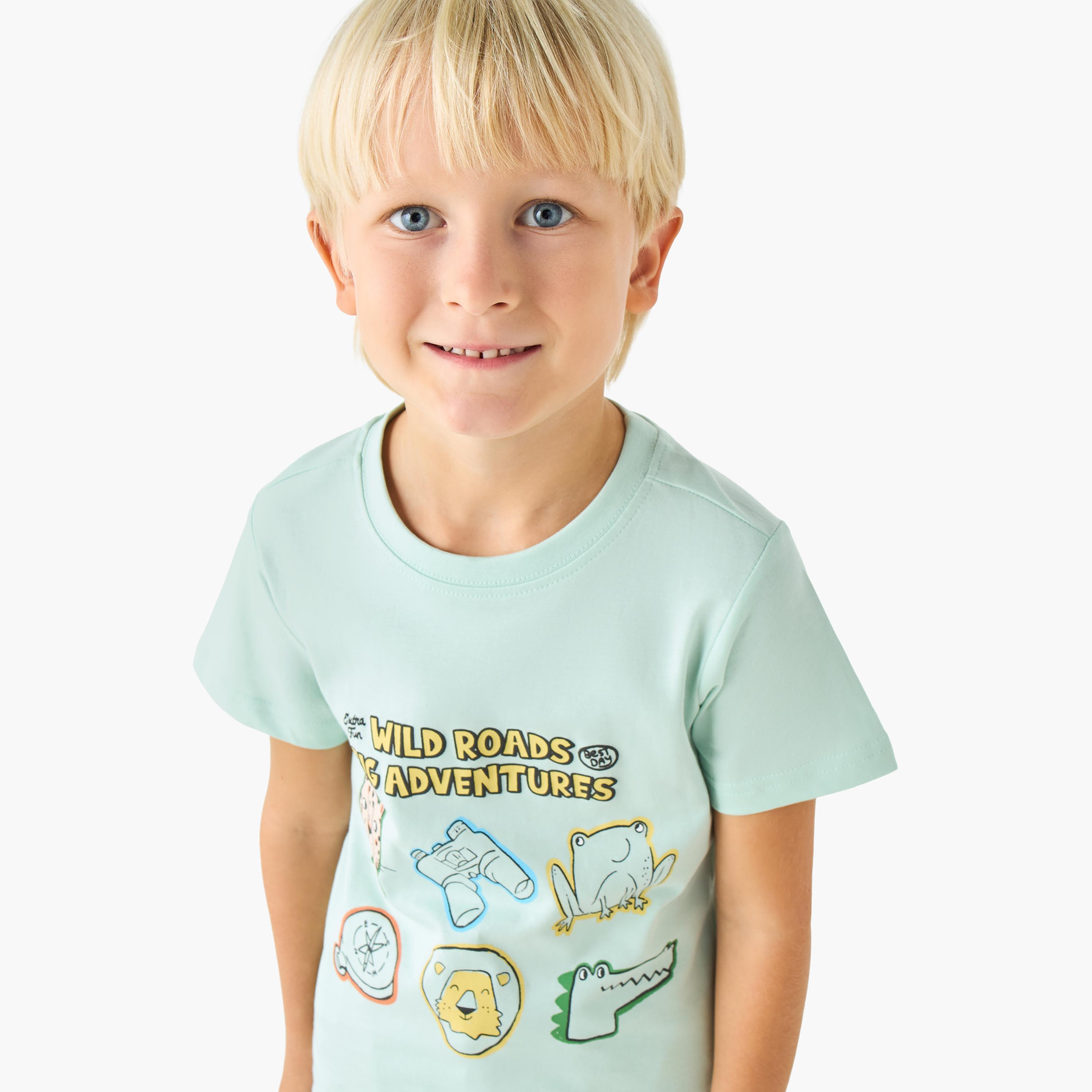 Juniors Crew Neck Short Sleeves T-shirt with Print-boys-clothing-tshirtsandpolos-image-4