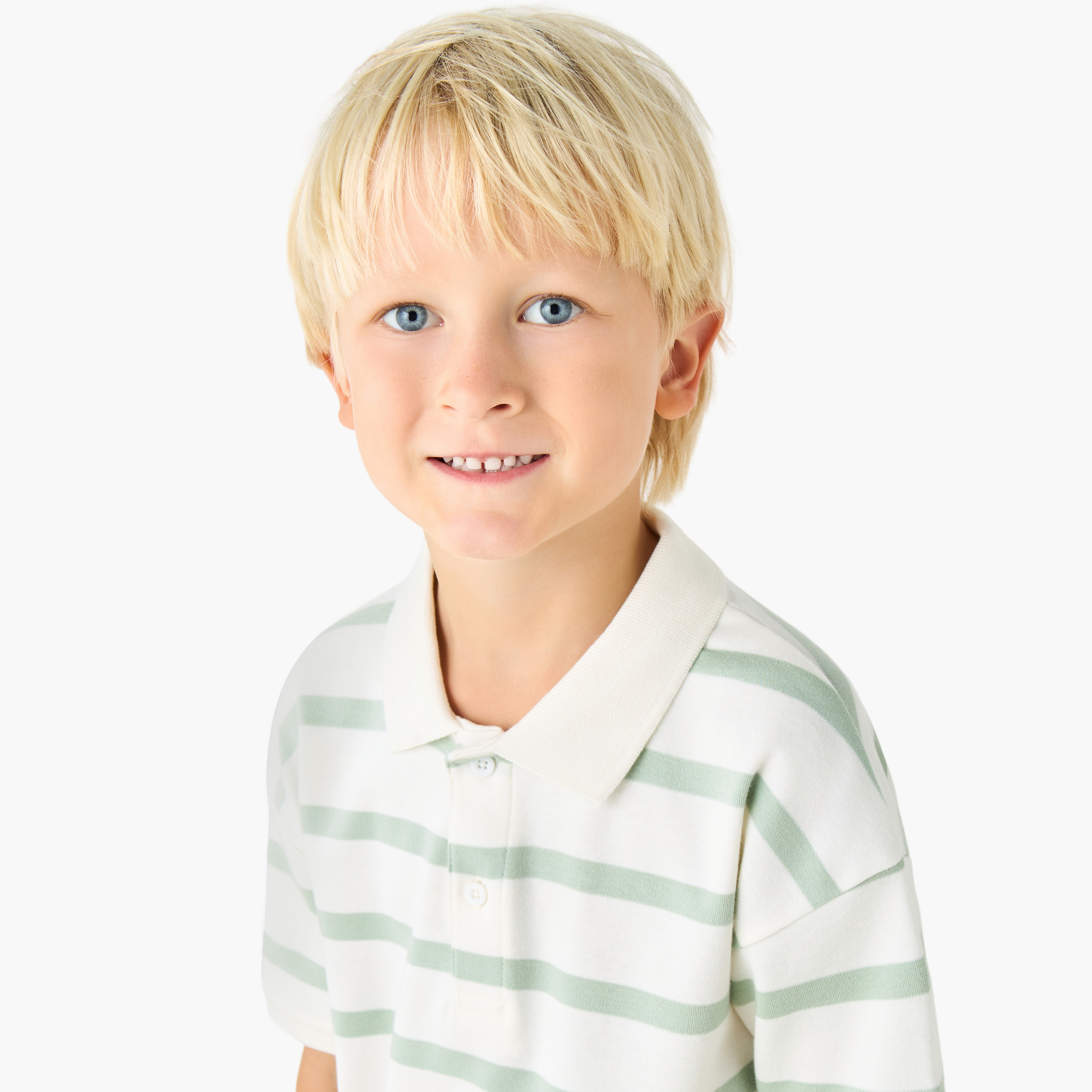 Juniors Collared Short Sleeves Polo T-shirt with Stripes-boys-clothing-tshirtsandpolos-image-4