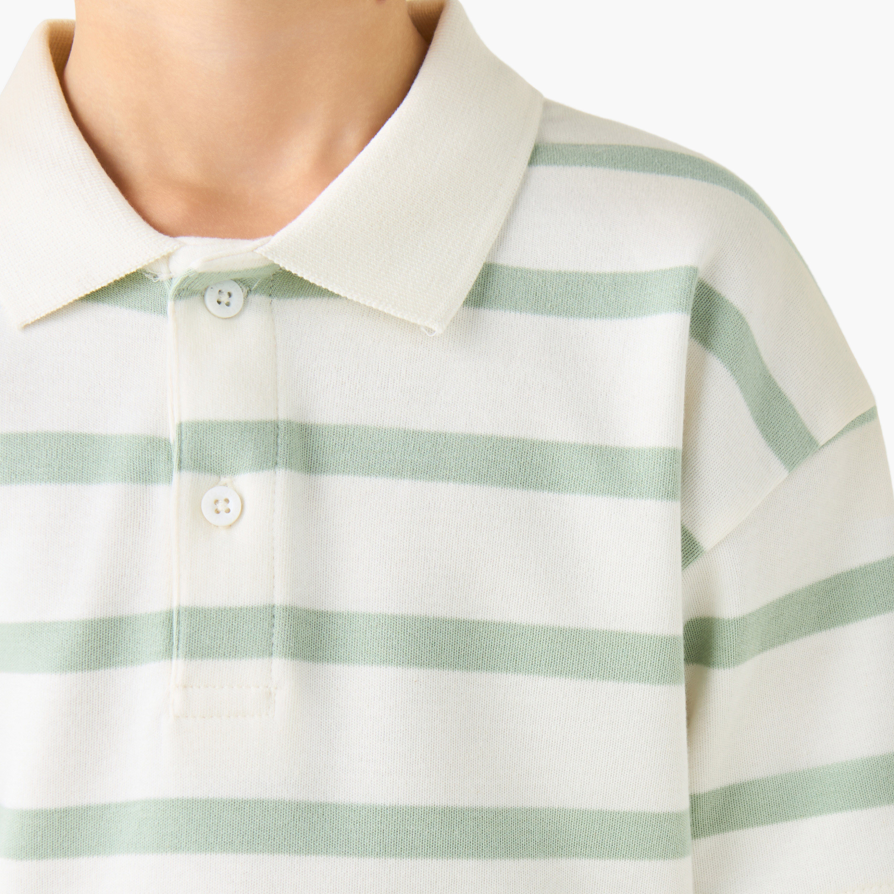 Juniors Collared Short Sleeves Polo T-shirt with Stripes-boys-clothing-tshirtsandpolos-image-5