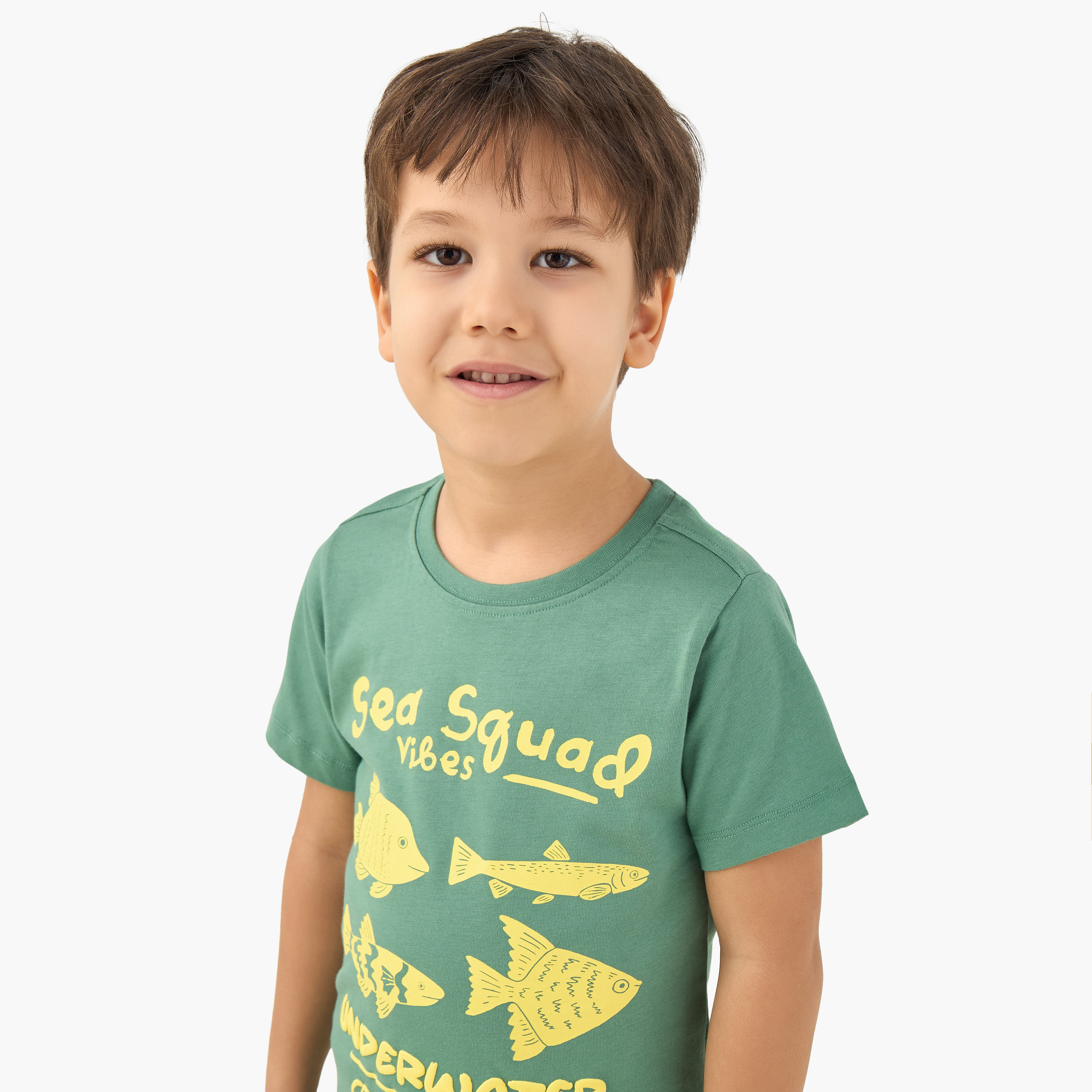 Juniors Crew Neck Short Sleeves T-shirt with Graphic Print-boys-clothing-tshirtsandpolos-image-4