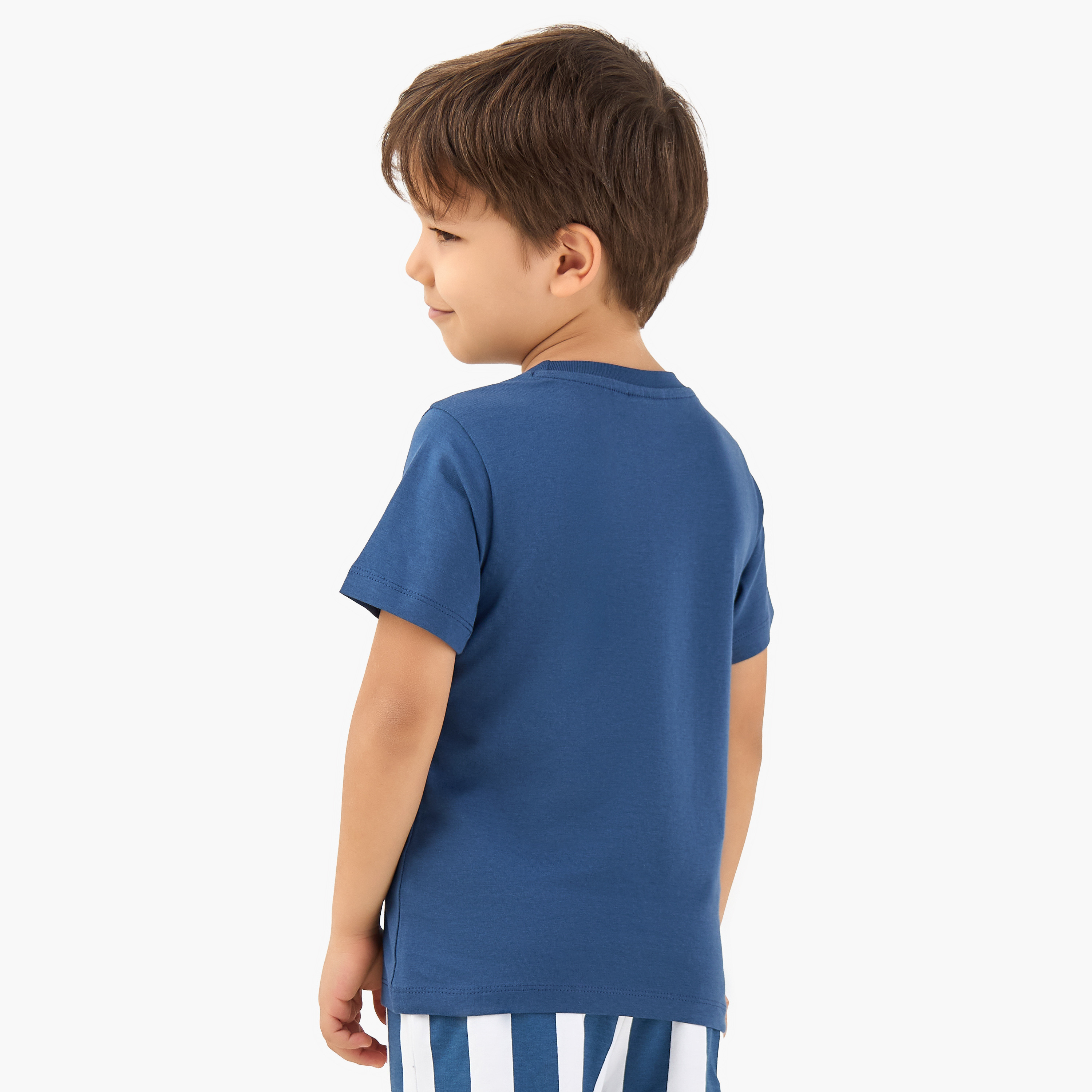 Juniors Crew Neck Short Sleeves T-shirt with Graphic Print-boys-clothing-tshirtsandpolos-image-3