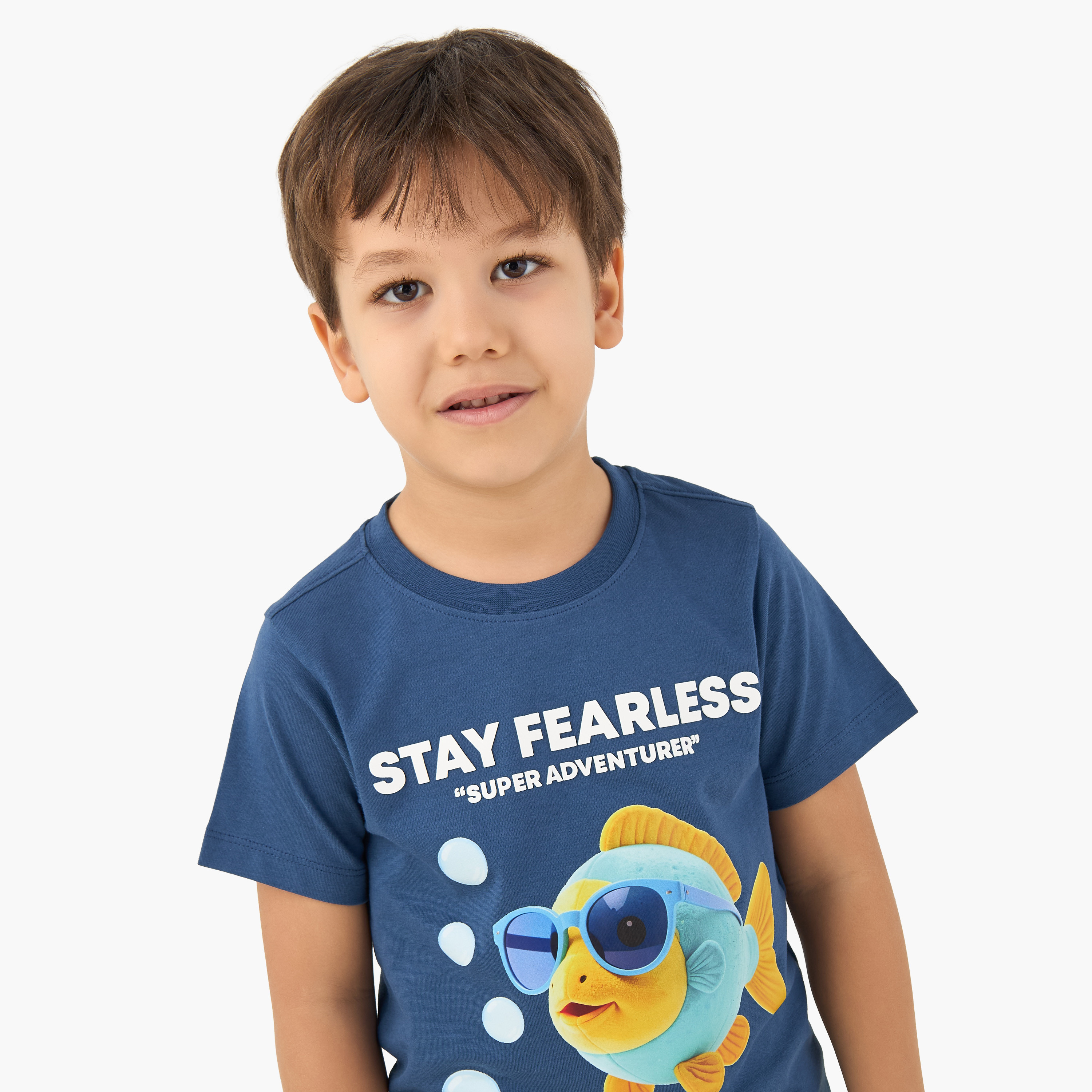 Juniors Crew Neck Short Sleeves T-shirt with Graphic Print-boys-clothing-tshirtsandpolos-image-4